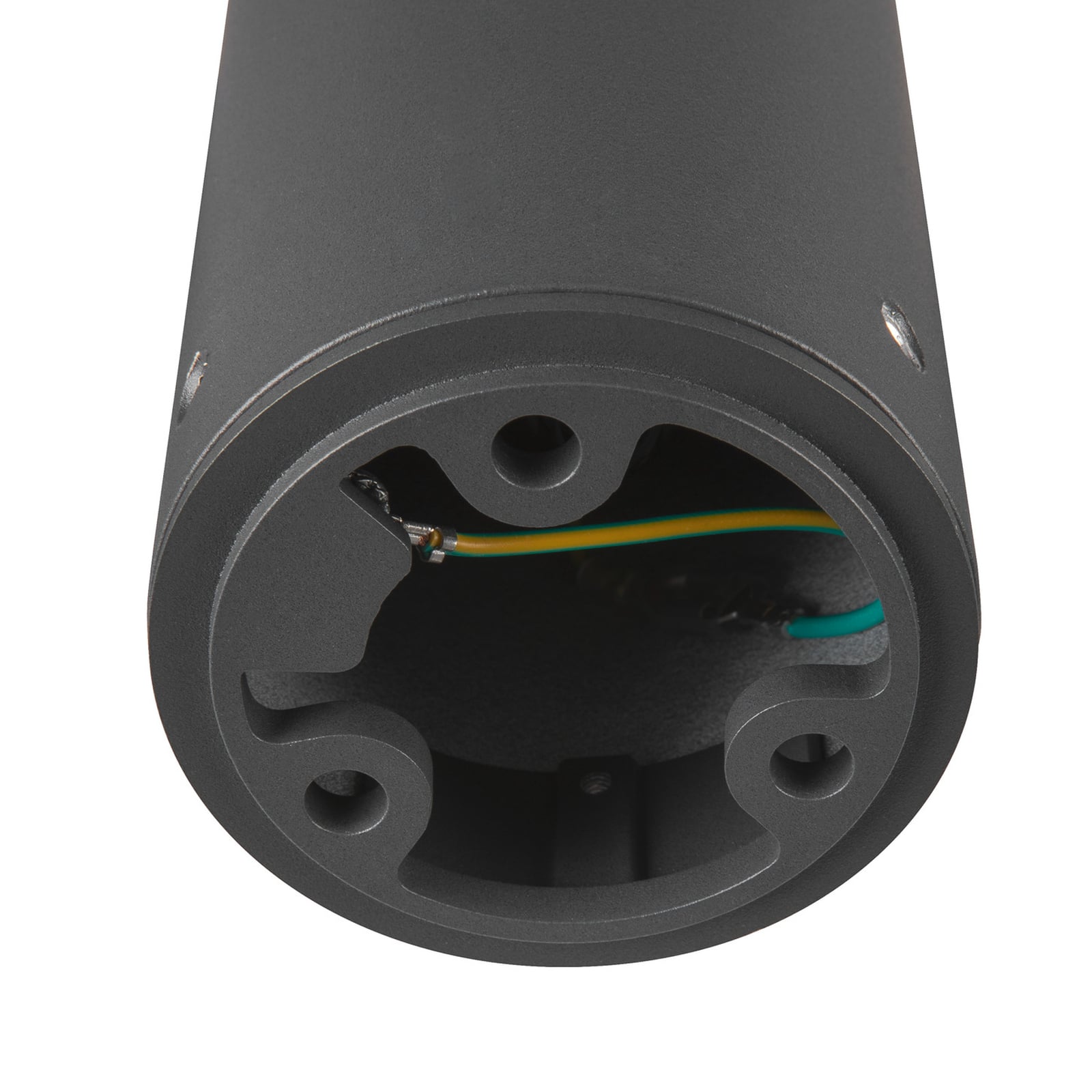 LED sti-lampe I-Ring antrasitt aluminium 65 cm utsnitt av LED-lys