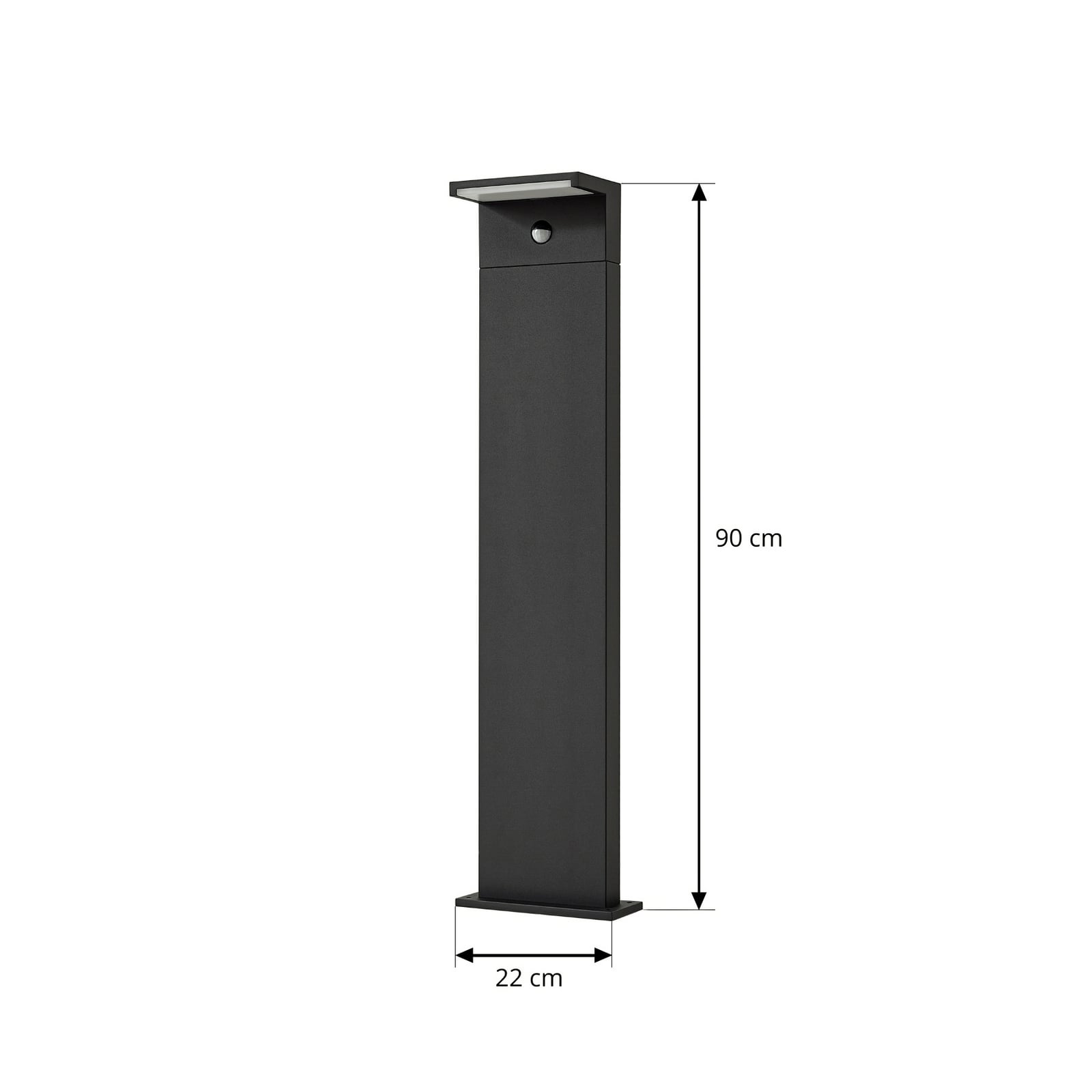 LED sti-lampe Iberion detalj av aluminiumskonstruksjon