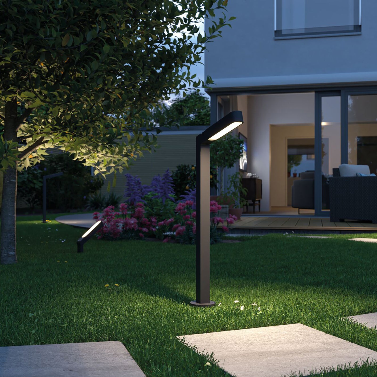 LED sti-lampe Ito horisontal antrasitt 70 cm IP65 detalj av materialet
