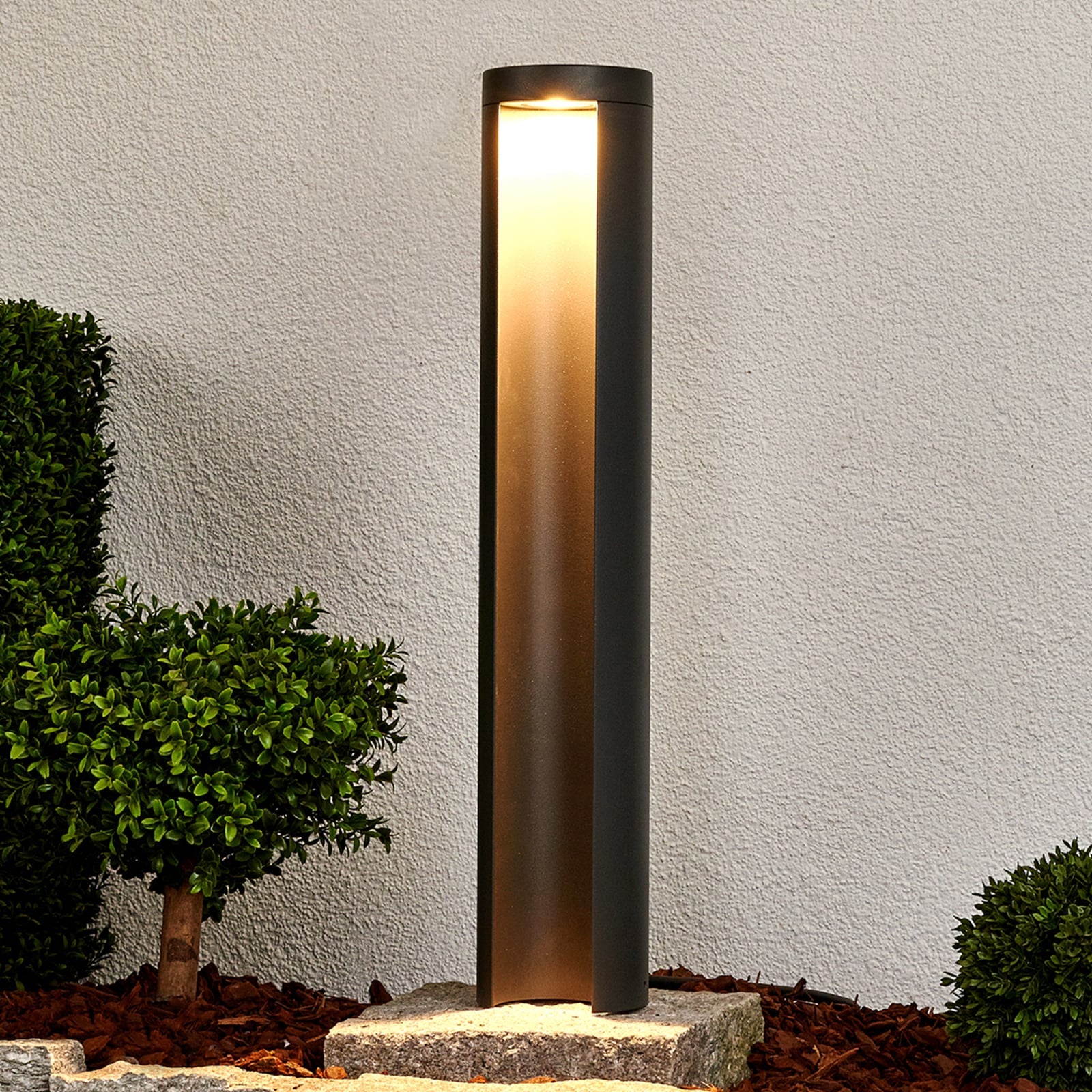 LED sti-lampe Jaron grafitt aluminium forfra