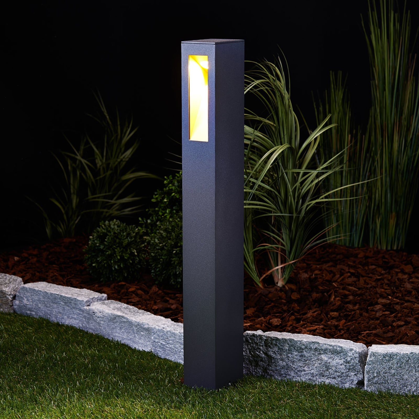 LED sti-lampe Jenke antrasitt aluminium 65 cm IP54 bakside