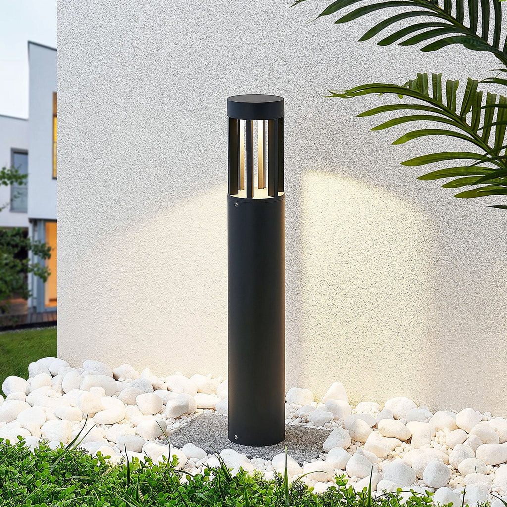 LED sti-lampe Jordis mørkegrå aluminium 65 cm bakside