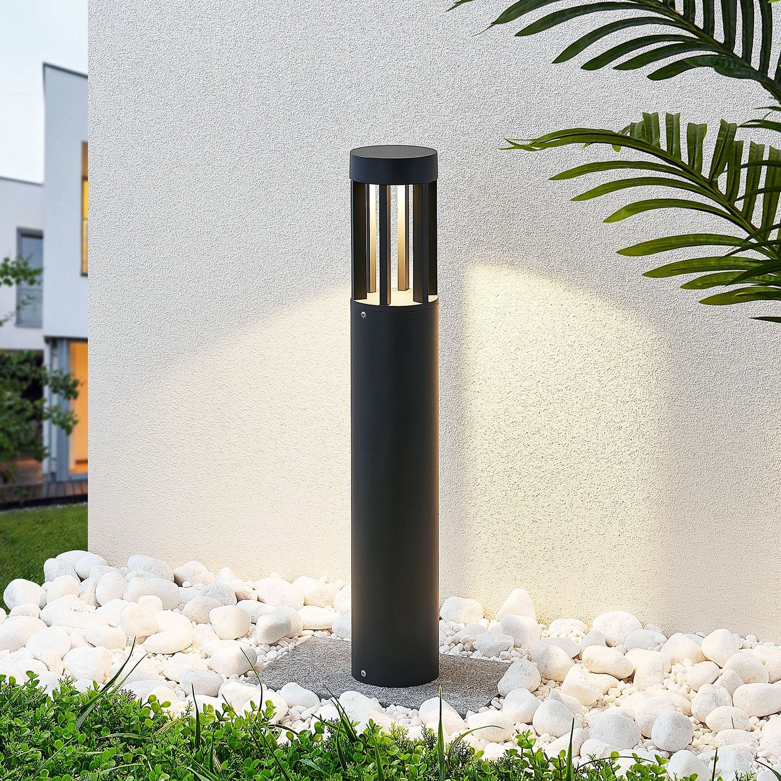 LED sti-lampe Jordis mørkegrå aluminium 65 cm bakside