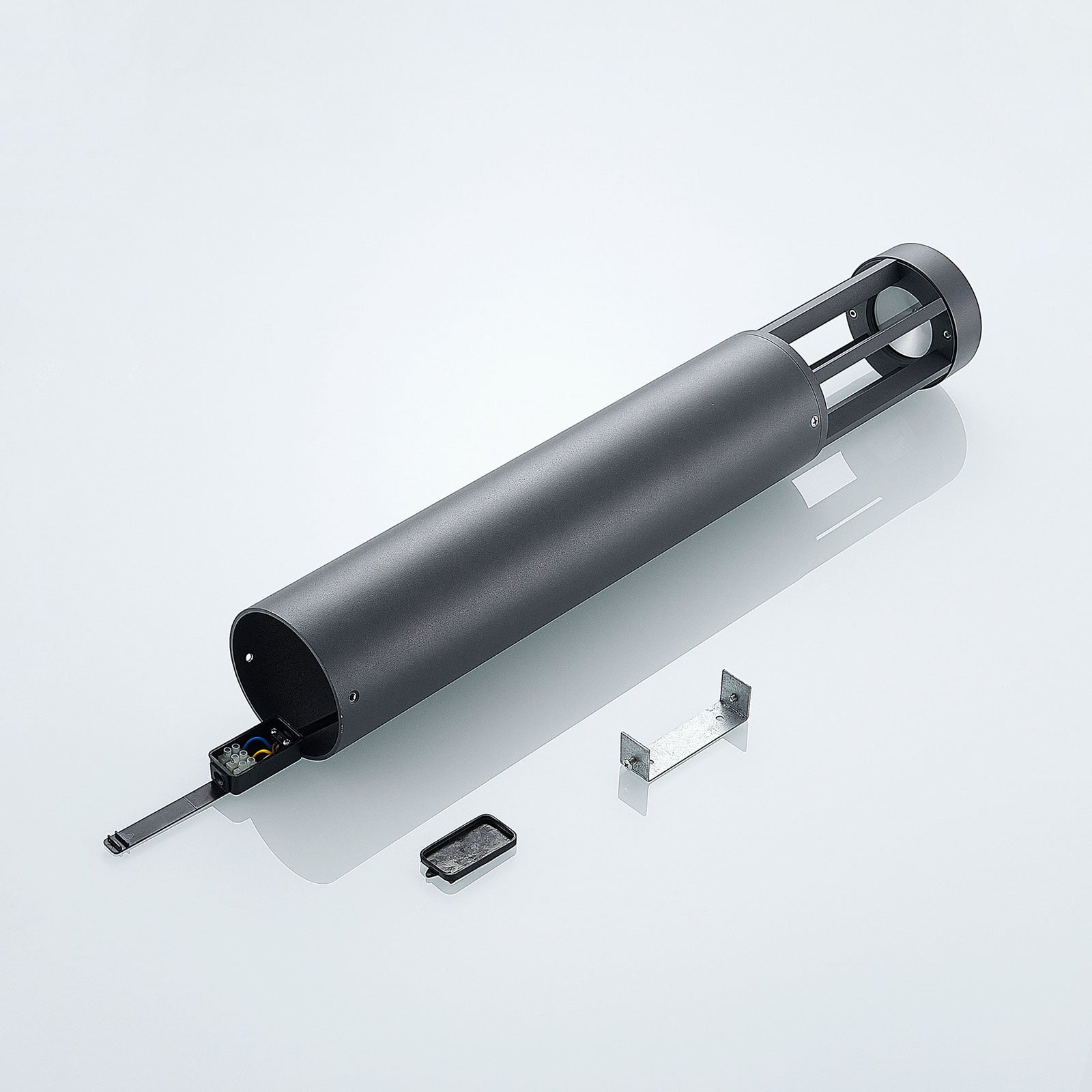 LED sti-lampe Jordis mørkegrå aluminium 65 cm IP54 - Lindby