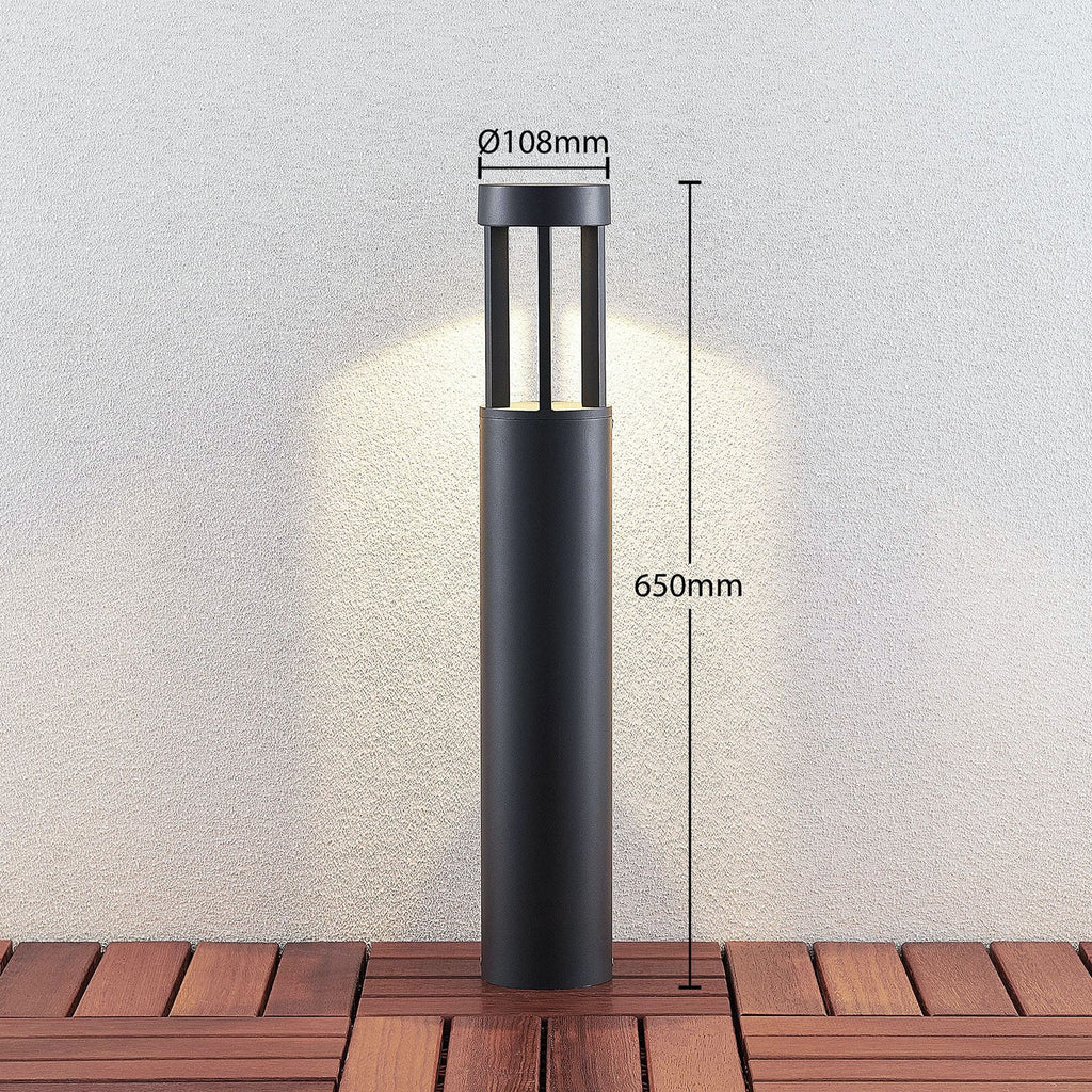 LED sti-lampe Jordis mørkegrå aluminium 65 cm IP54 - Lindby