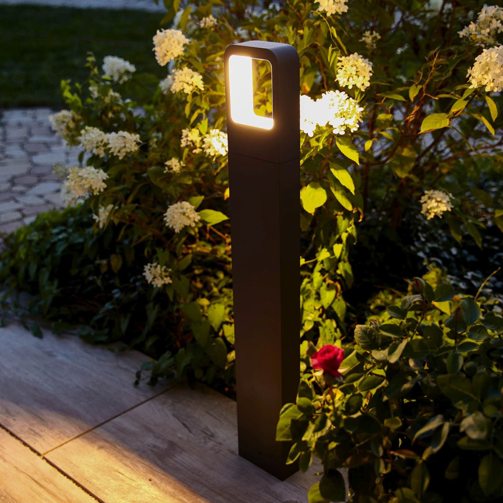 LED sti-lampe Juna grafitt aluminium 80 cm bakside