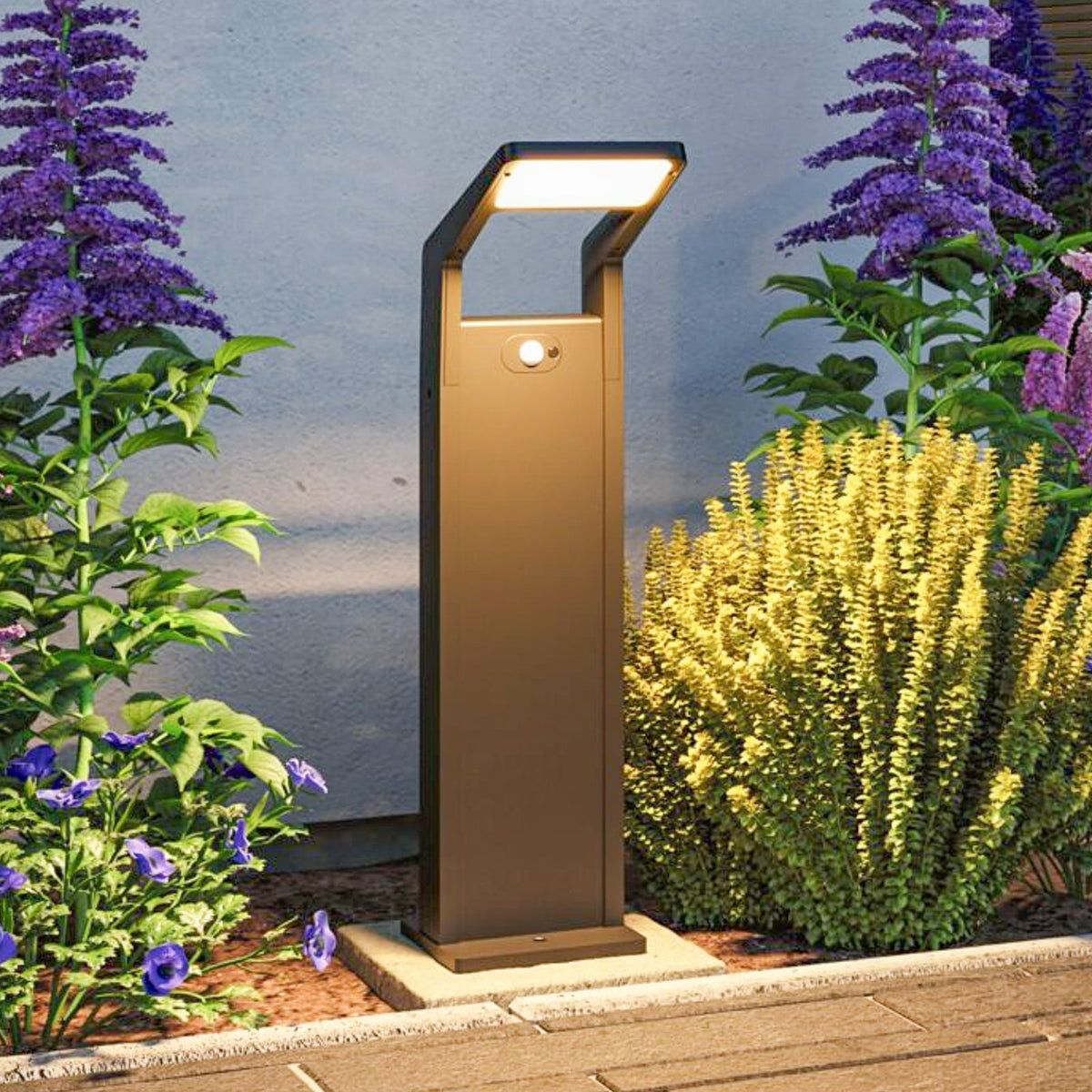 LED sti-lampe Juntea med bevegelsessensor antrasitt forfra