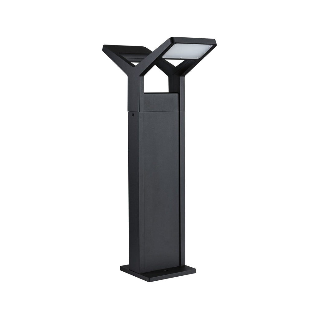 Detalj av LED sti-lampe Juntea 2-lys med skumringssensor antrasitt IP44