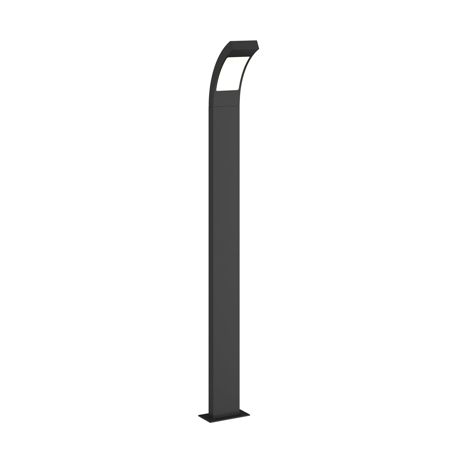LED sti-lampe Juvia antrasitt aluminium montert i hage