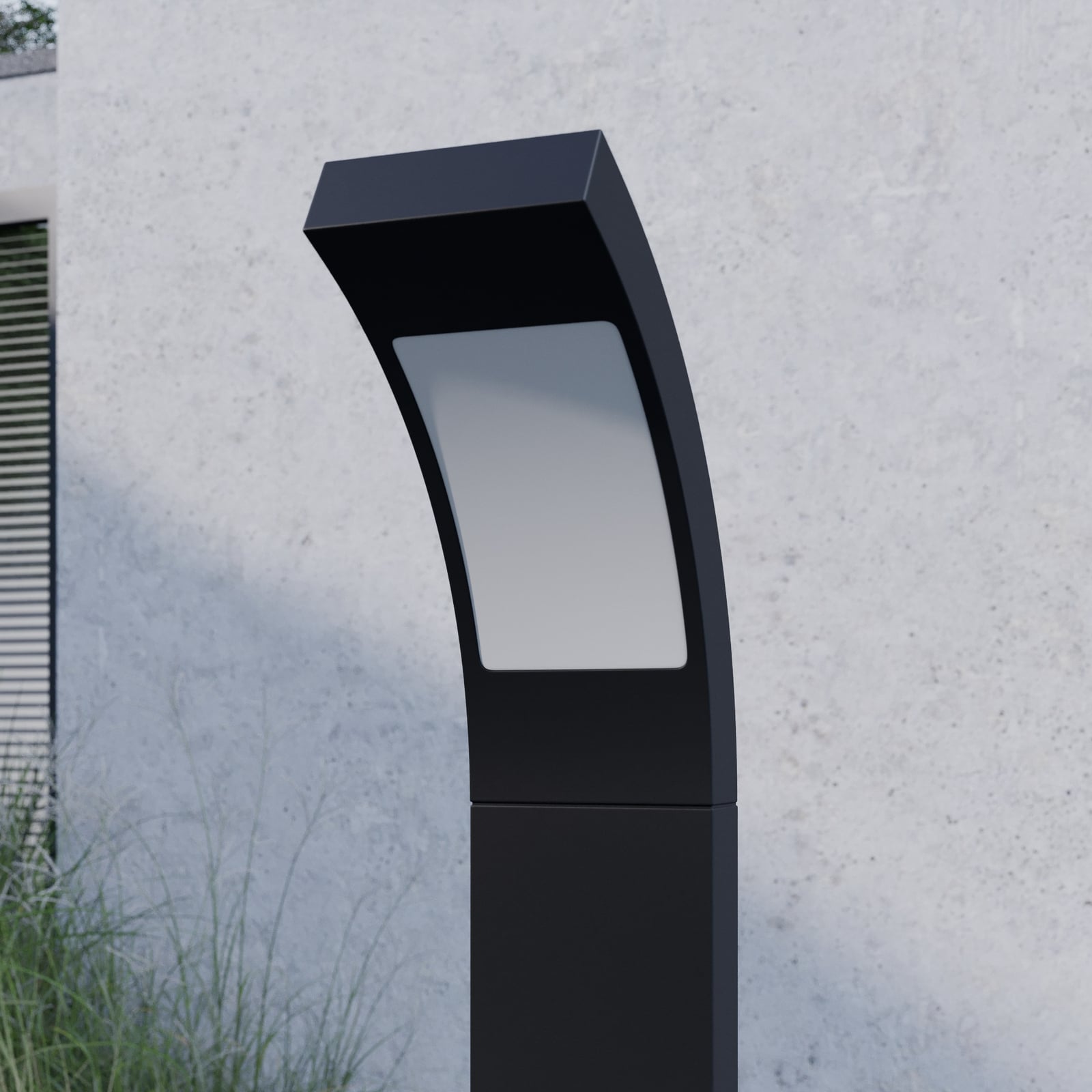 LED sti-lampe Juvia antrasitt aluminium lysdetalj
