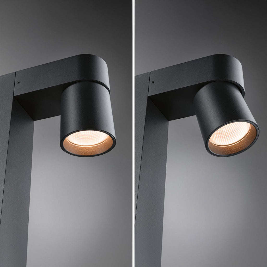 LED sti-lampe Kimu 2-lys antrasitt 82 cm Paulmann detalj av lampehoder