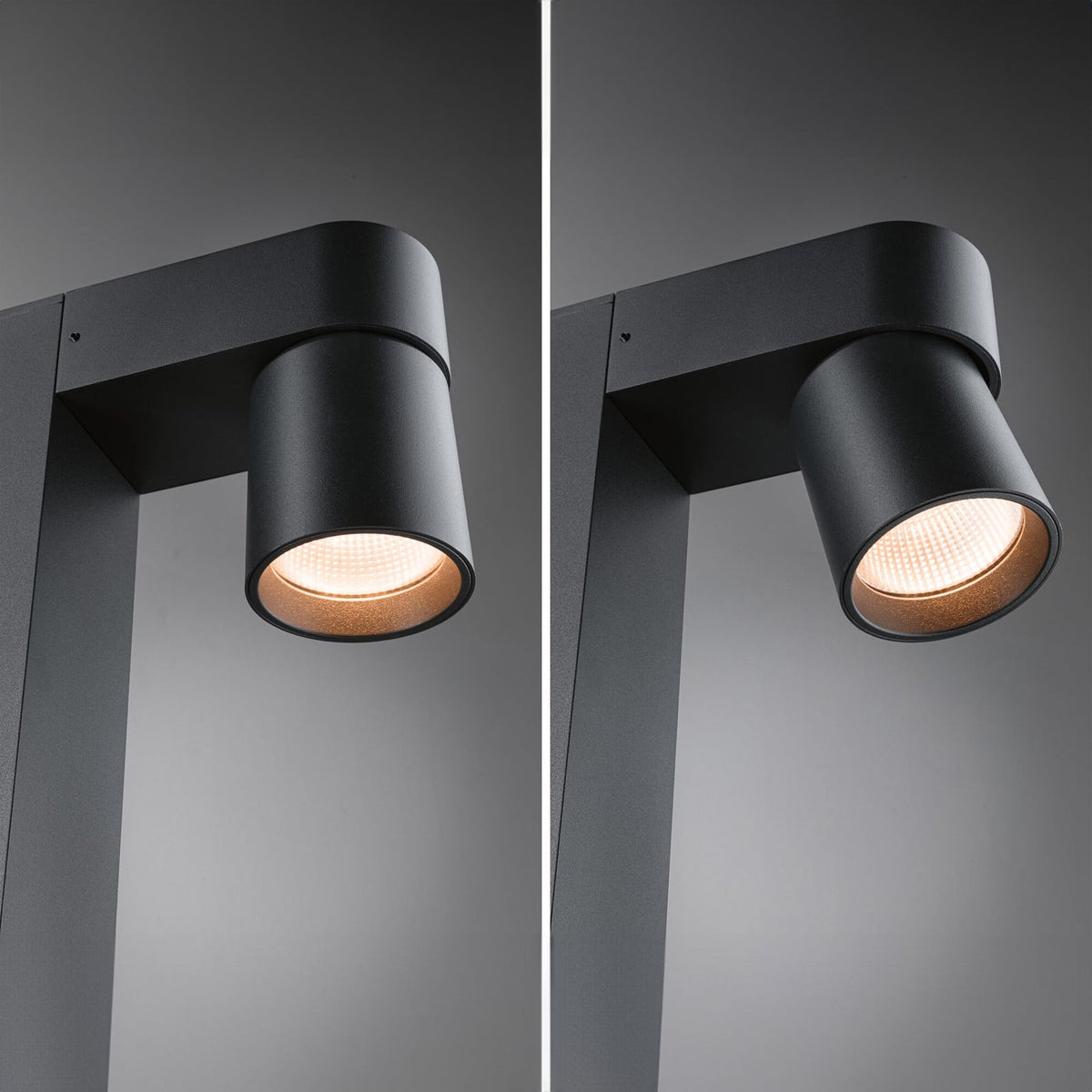 LED sti-lampe Kimu 2-lys antrasitt 82 cm Paulmann detalj av lampehoder