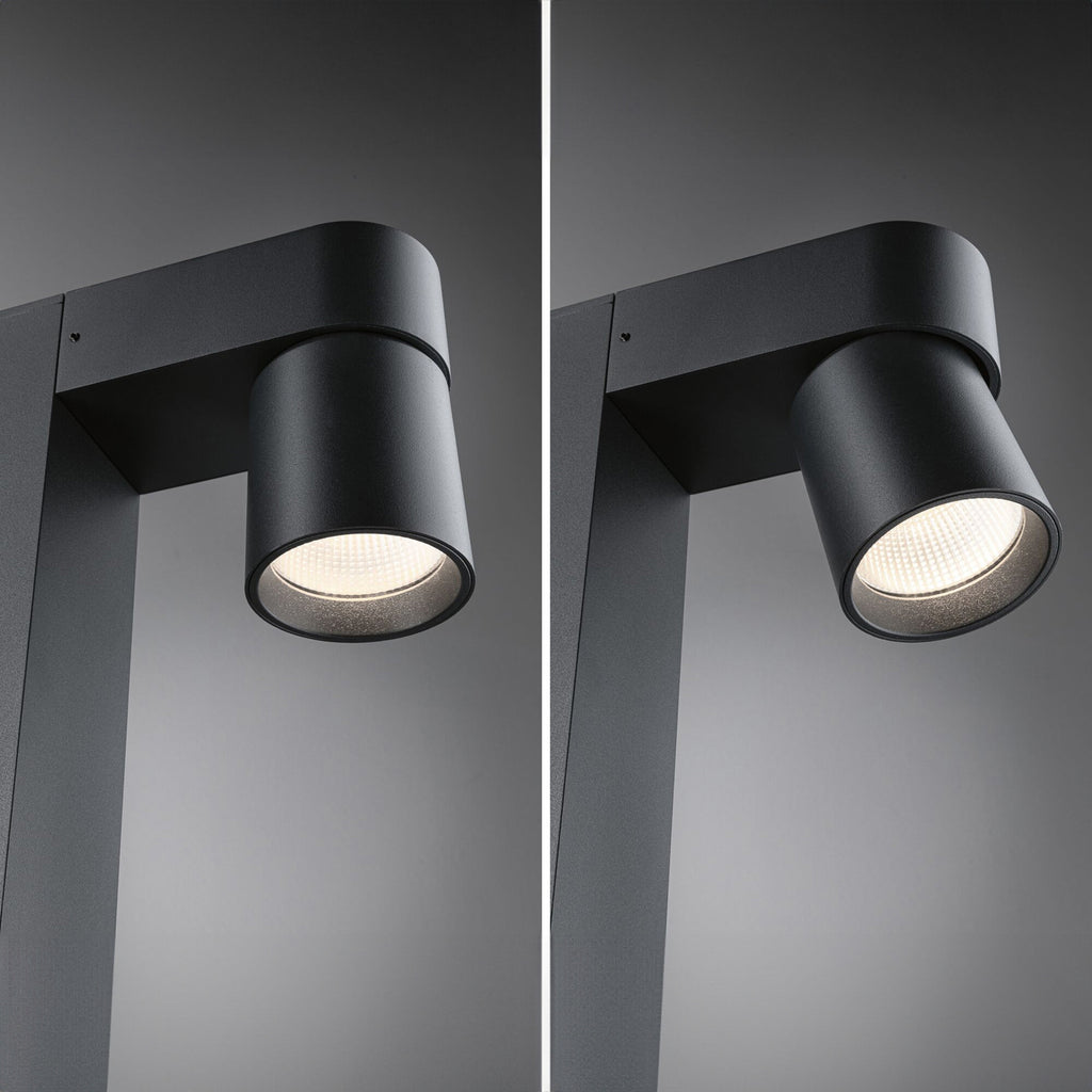 LED sti-lampe Kimu antrasitt aluminium montert i hage