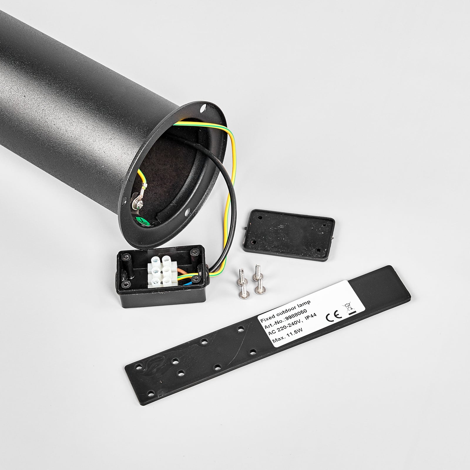 LED sti-lampe Lanea med bevegelsessensor svart detalj av materiale
