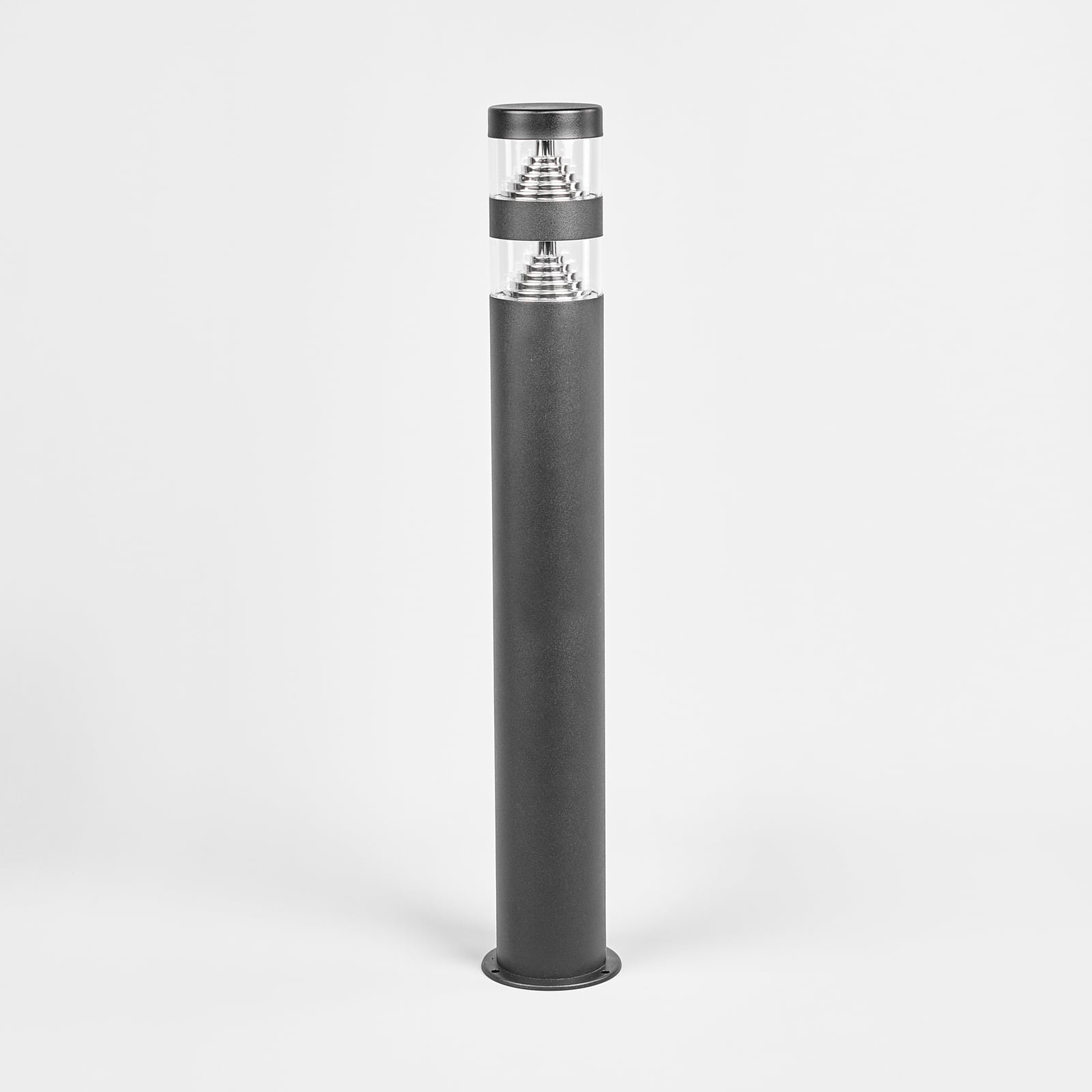 LED sti-lampe Lanea svart rustfritt stål 60 cm montert i hage
