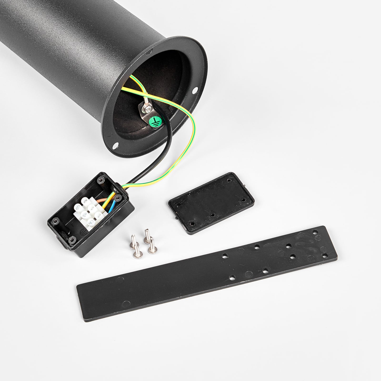 LED sti-lampe Lanea svart rustfritt stål 60 cm med reflektorer