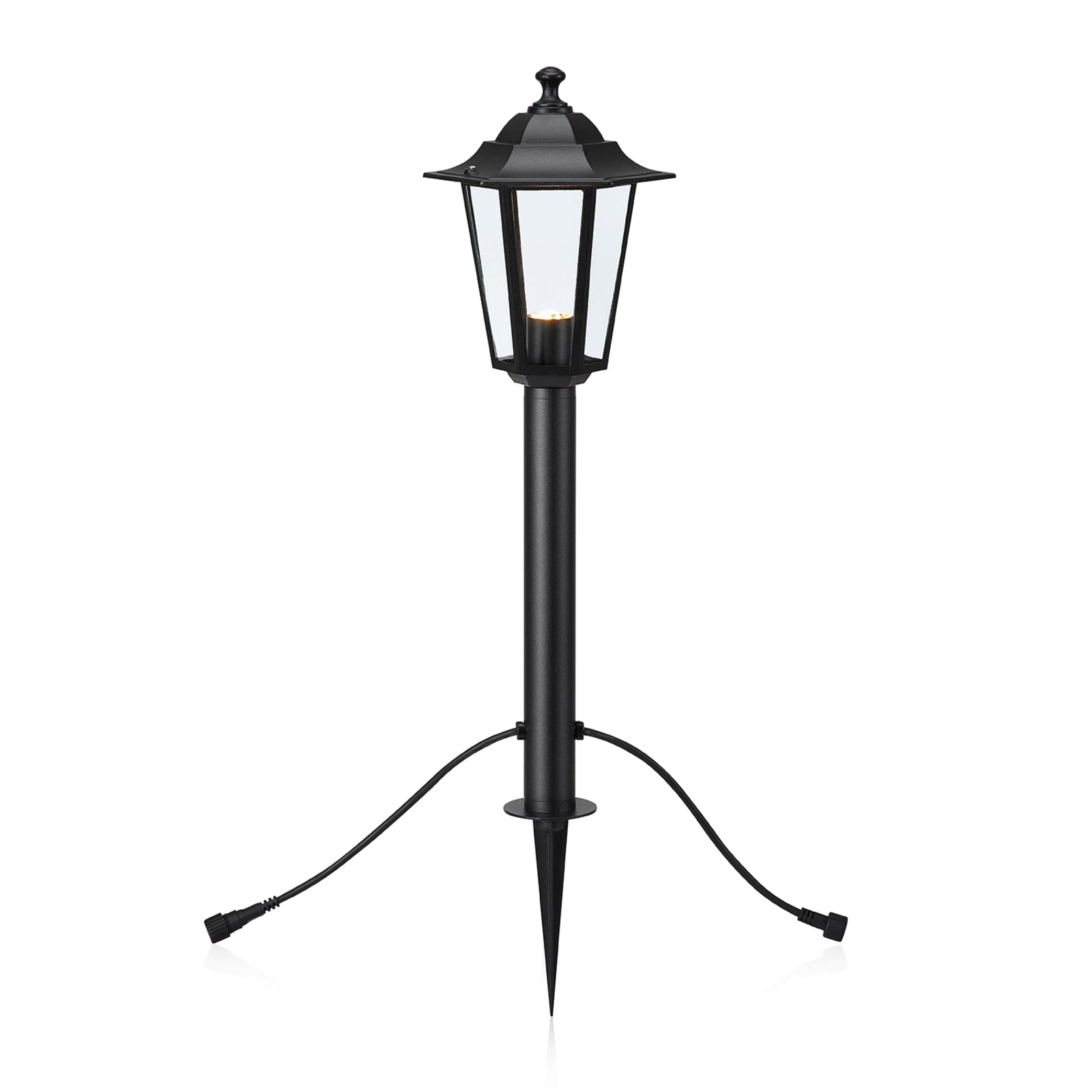 LED sti-lampe Laterne glass svart 56 cm 3W dimbar IP44 nærbilde