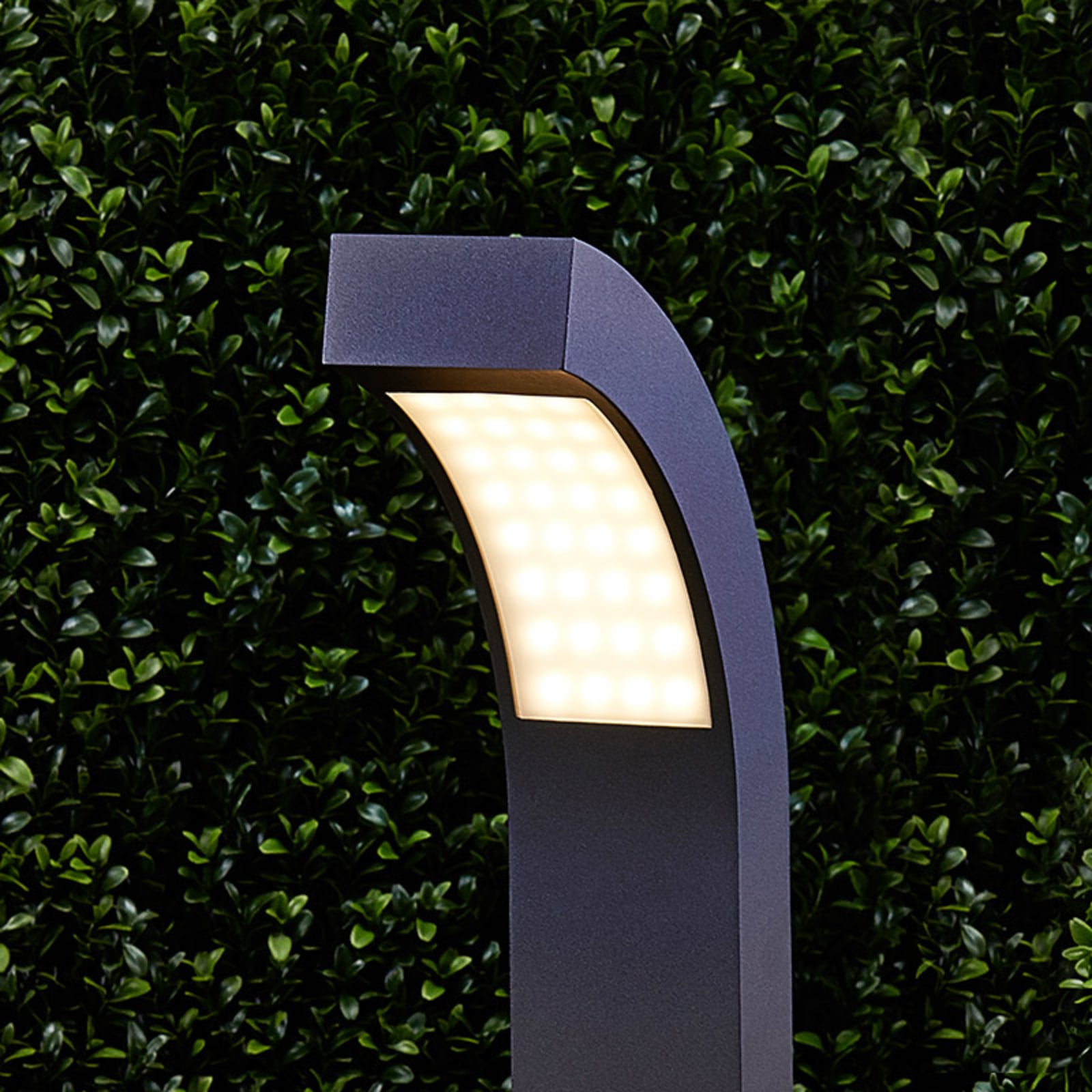 LED sti-lampe Lennik antrasitt aluminium bakside