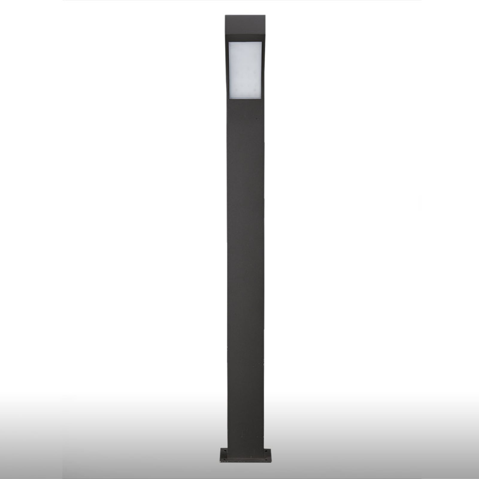 LED sti-lampe Lennik antrasitt aluminium fra siden