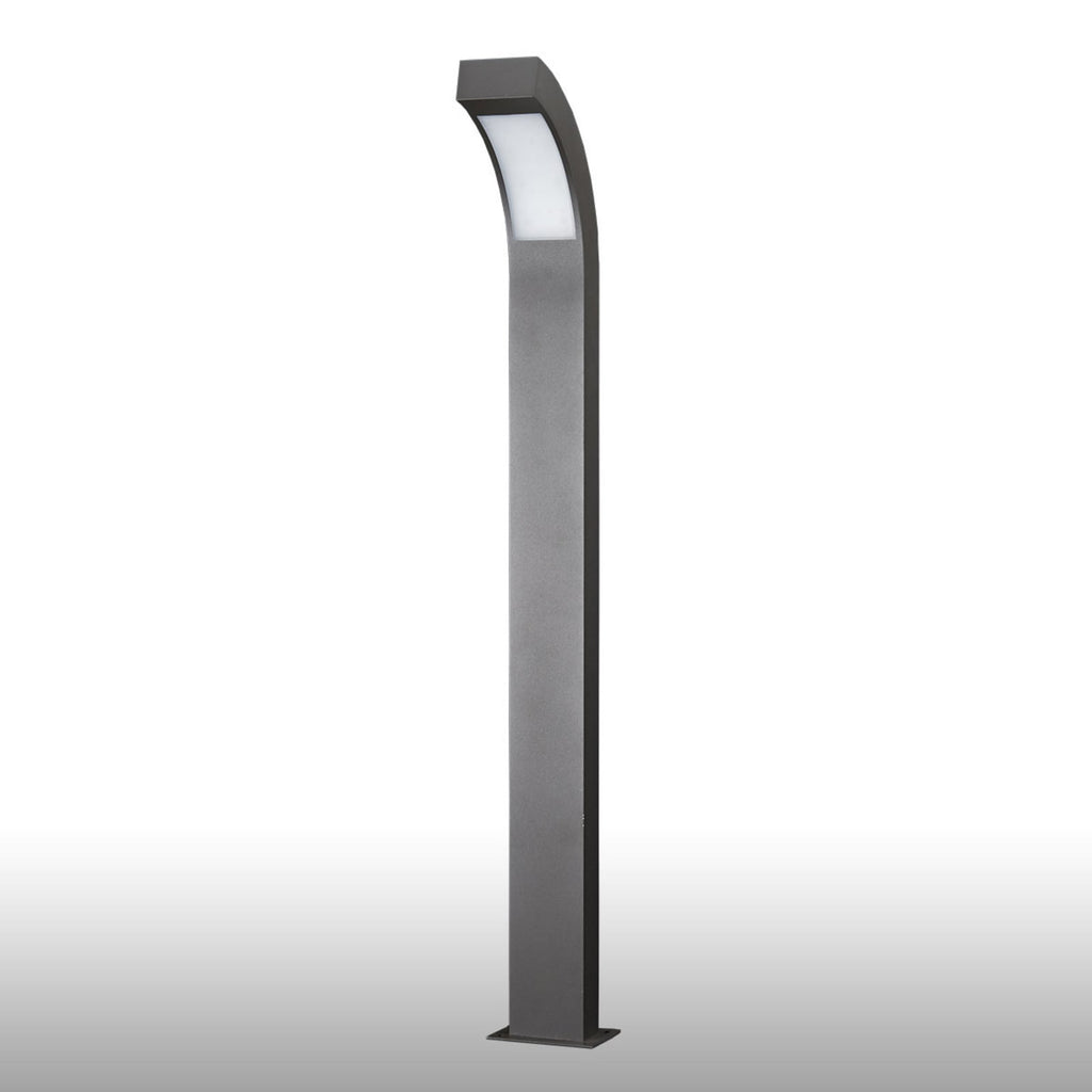 LED sti-lampe Lennik antrasitt aluminium IP54 merkning