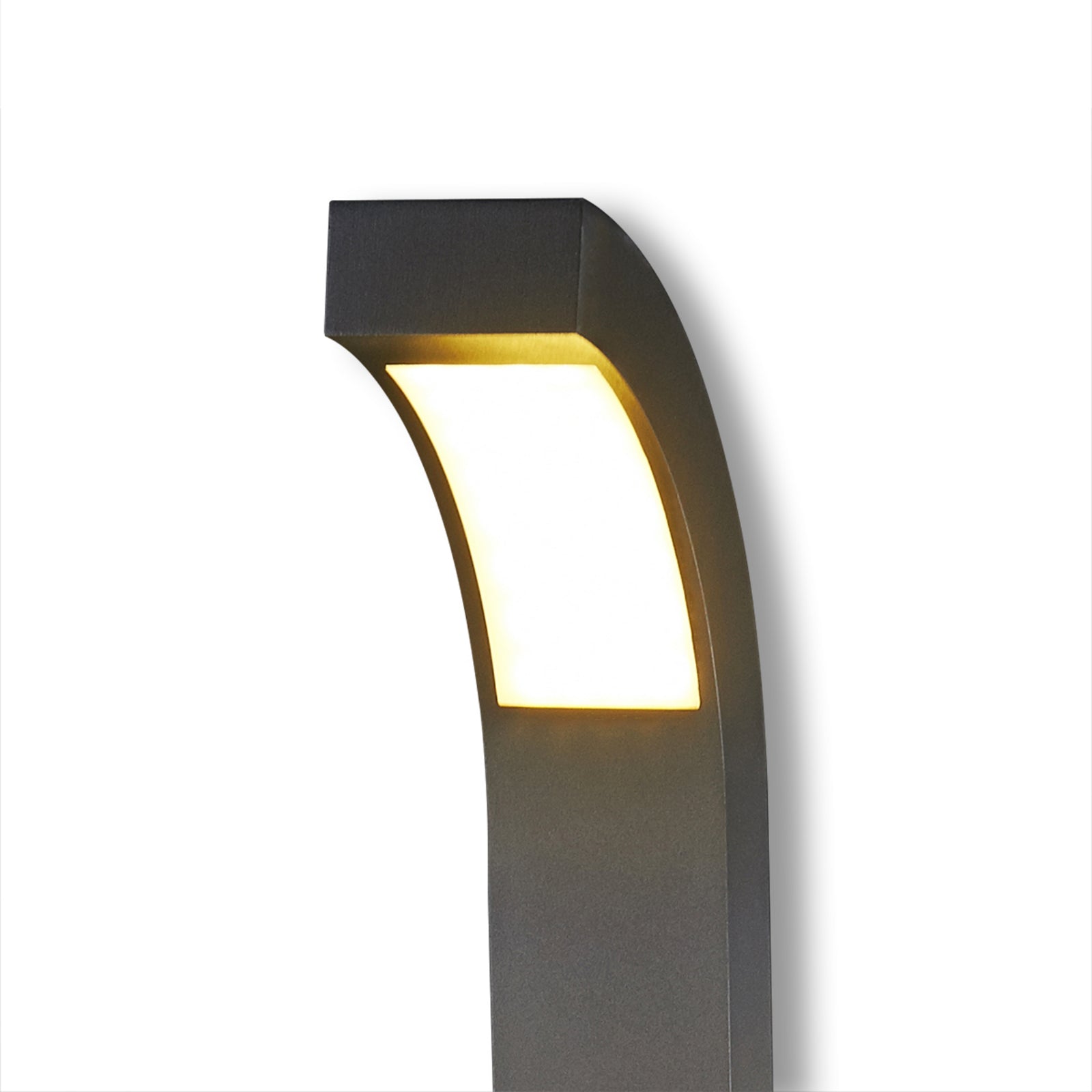 LED sti-lampe Lennik antrasitt aluminium montert i hage