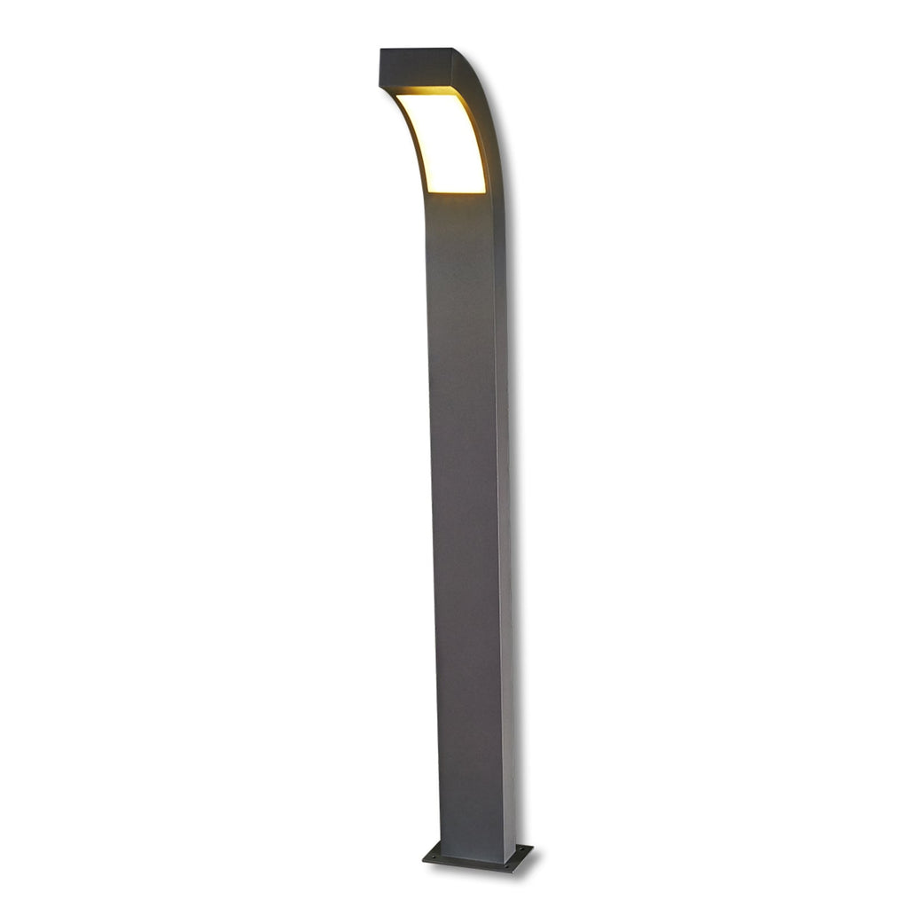 LED sti-lampe Lennik antrasitt aluminium nærbilde av LED-lyskilde