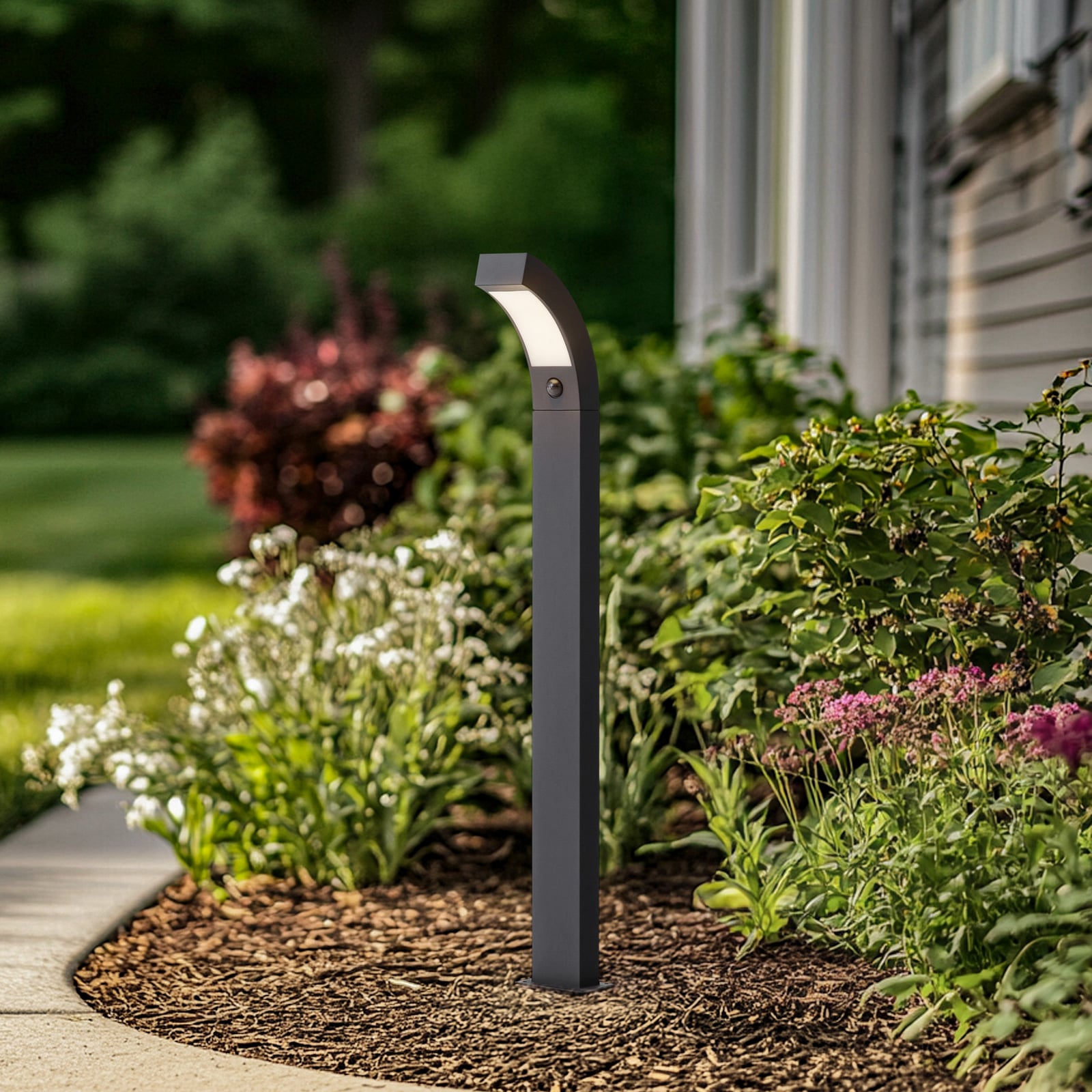LED sti-lampe Lennik med bevegelsessensor antrasitt bakside