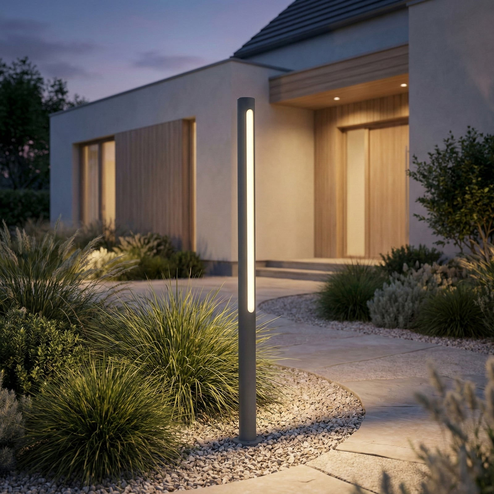 LED sti-lampe Liravel aluminium 90 cm antrasitt IP65 bakside