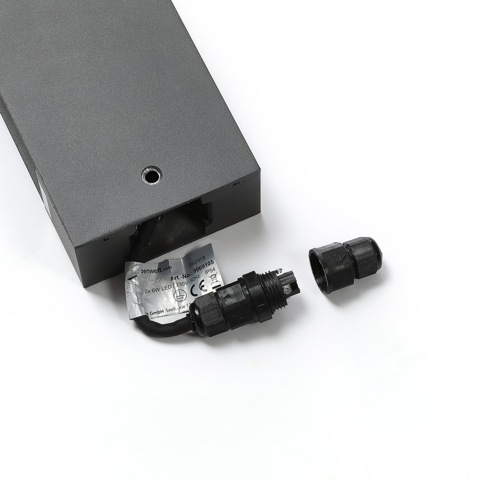 LED sti-lampe Lirka 2-lys mørkegrå aluminium 60 cm IP54 - Lucande