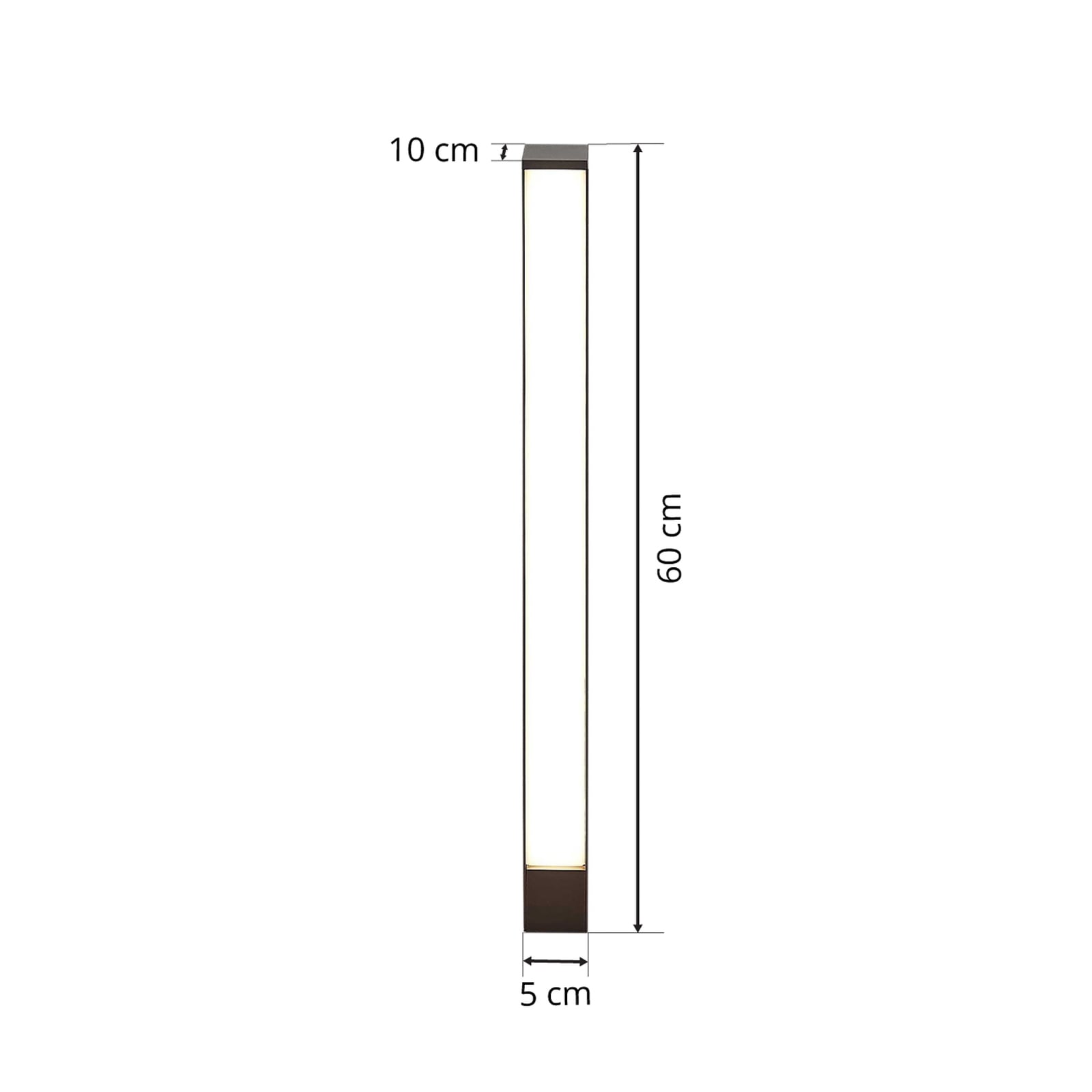 LED sti-lampe Lirka mørkegrå aluminium design