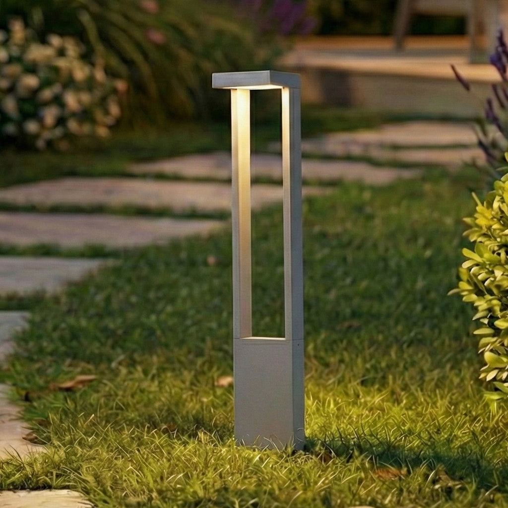 LED sti-lampe Lonete aluminium grå 65 cm IP65 forfra