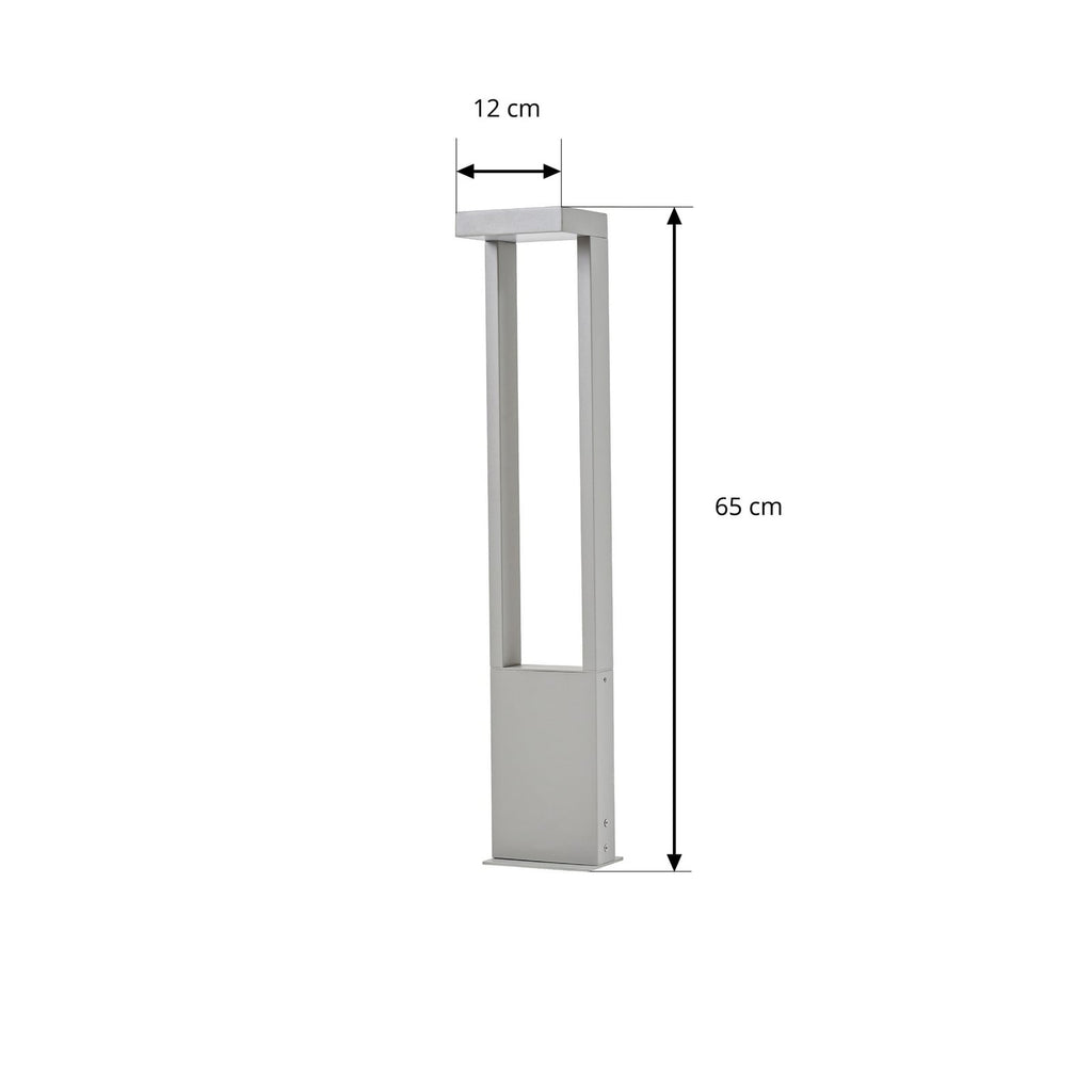 Detalj av LED sti-lampe Lonete aluminium grå 65 cm IP65