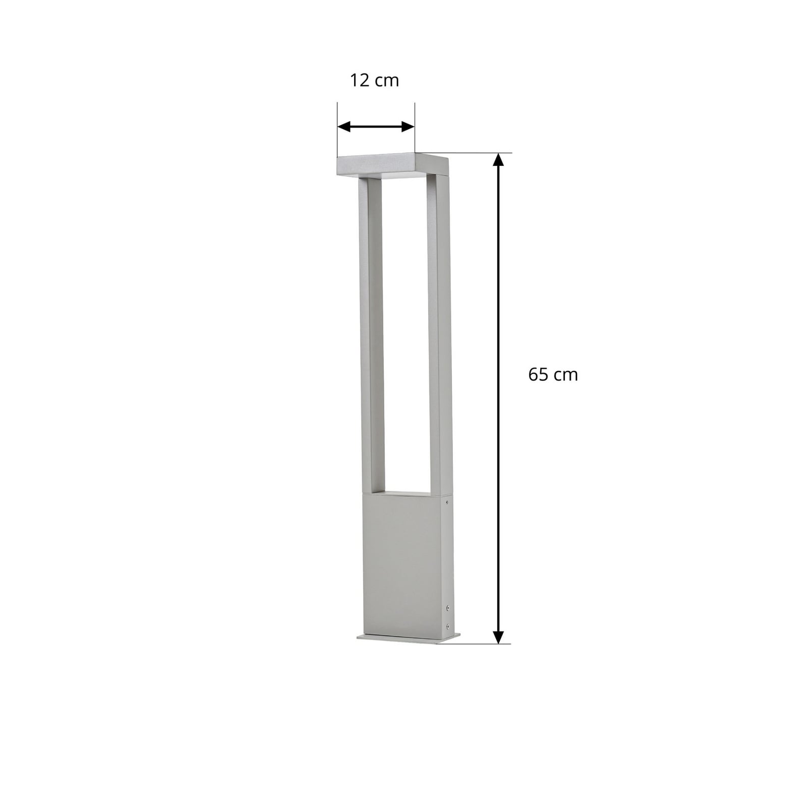 Detalj av LED sti-lampe Lonete aluminium grå 65 cm IP65