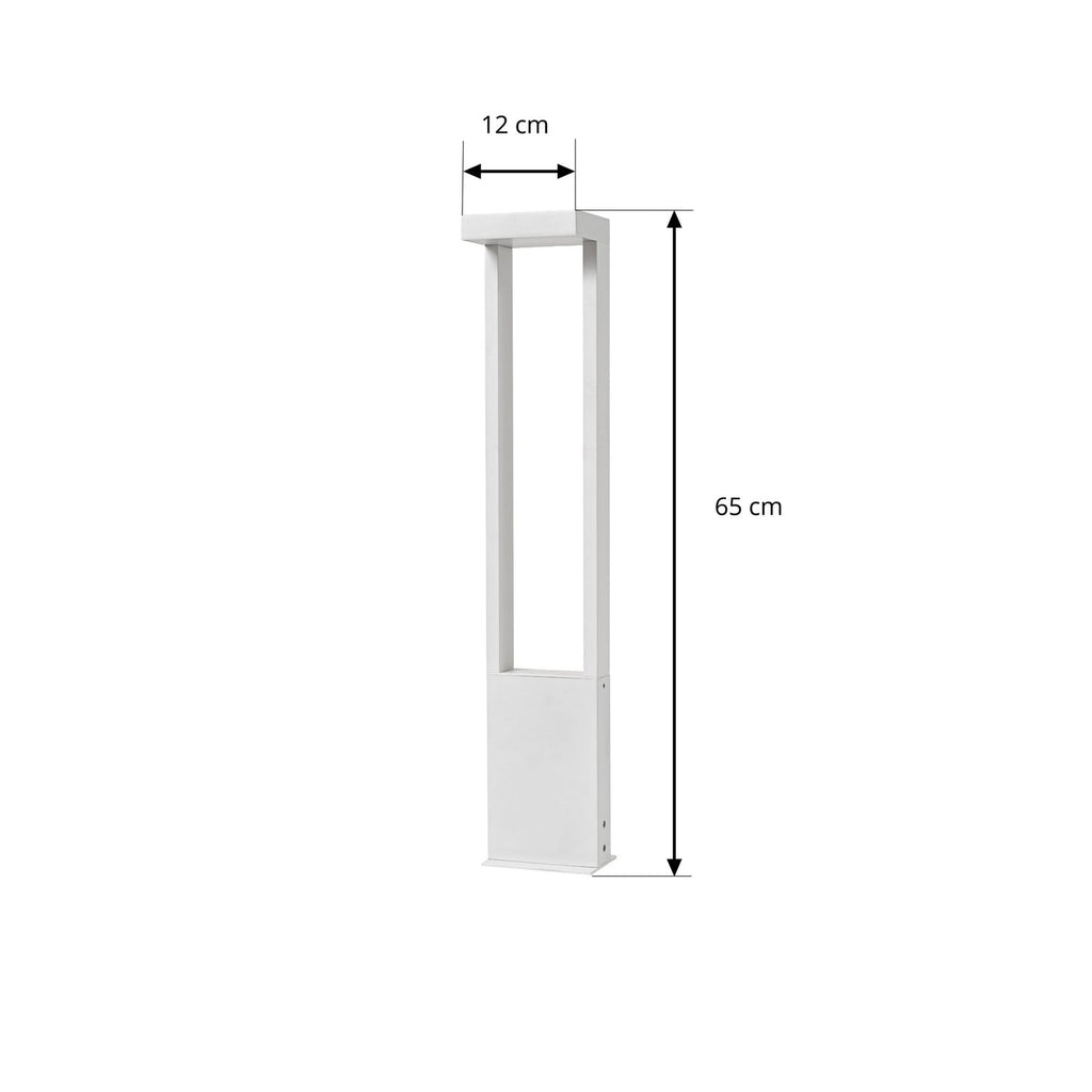 Detalj av LED sti-lampe Lonete aluminium hvit 65 cm IP65