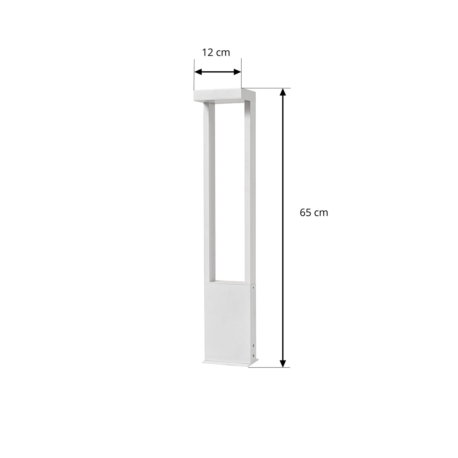Detalj av LED sti-lampe Lonete aluminium hvit 65 cm IP65
