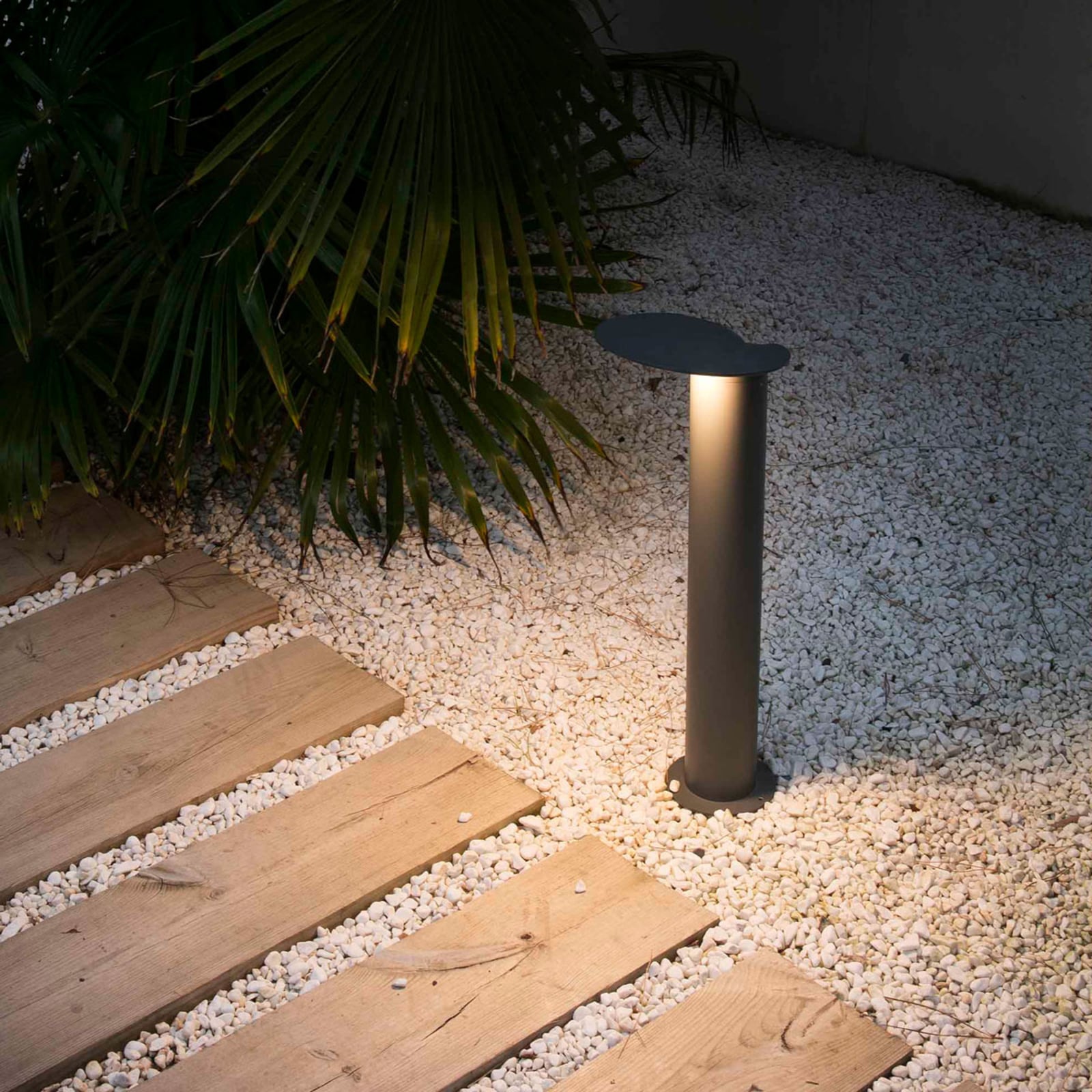 LED sti-lampe Lotus antrasitt bakside