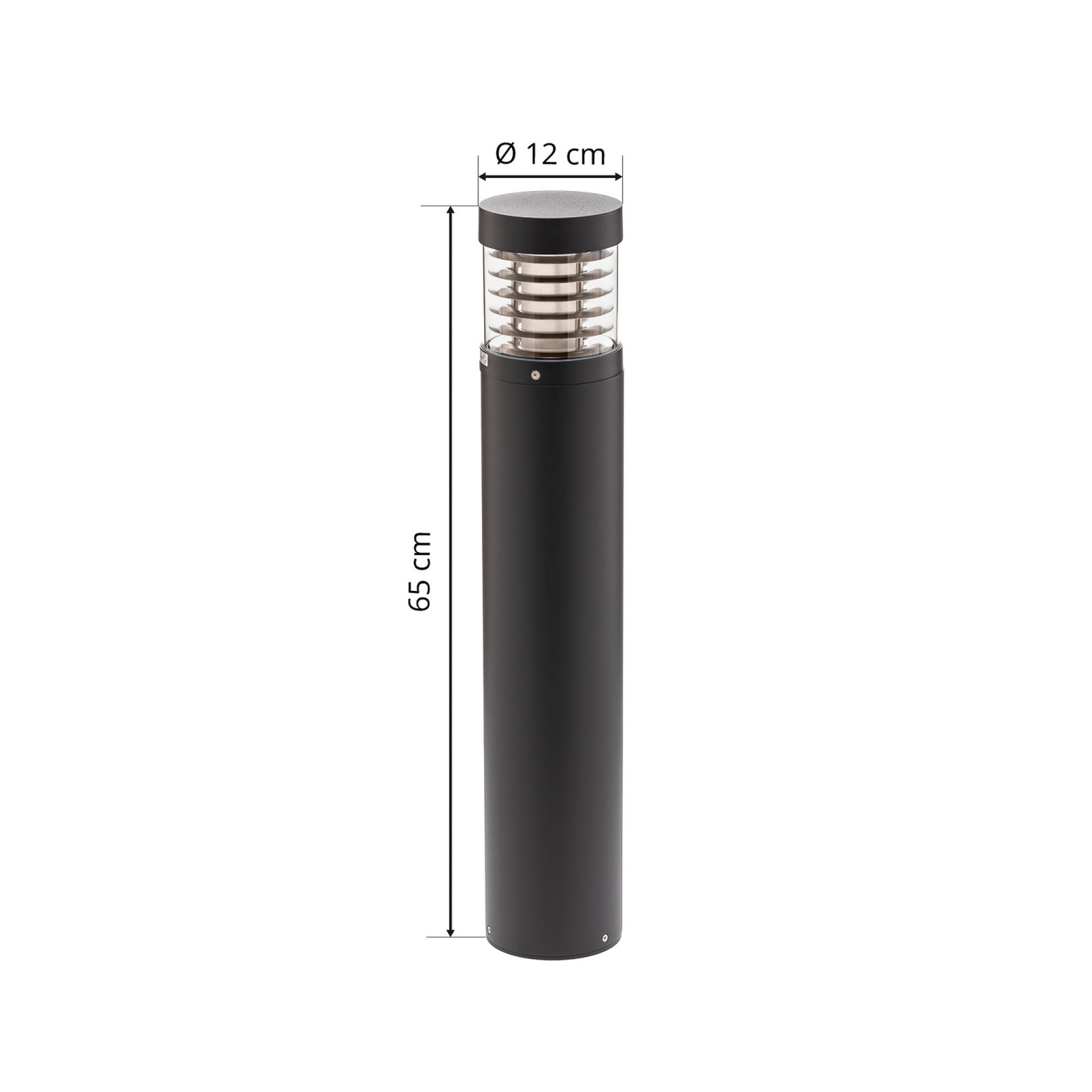 LED sti-lampe Lucius antrasitt aluminium 65 cm IP54 oversikt