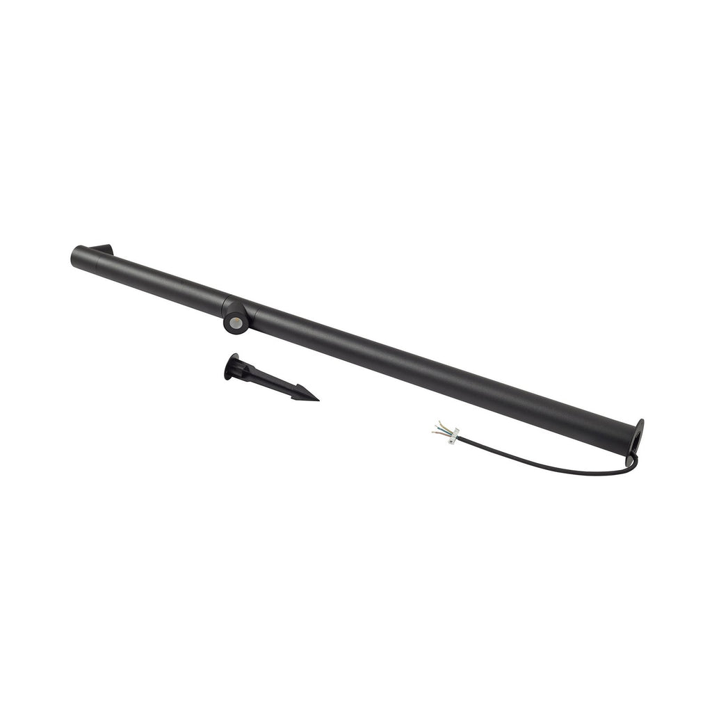 LED sti-lampe Luzian med jordspyd svart 120 cm oversiktsbilde
