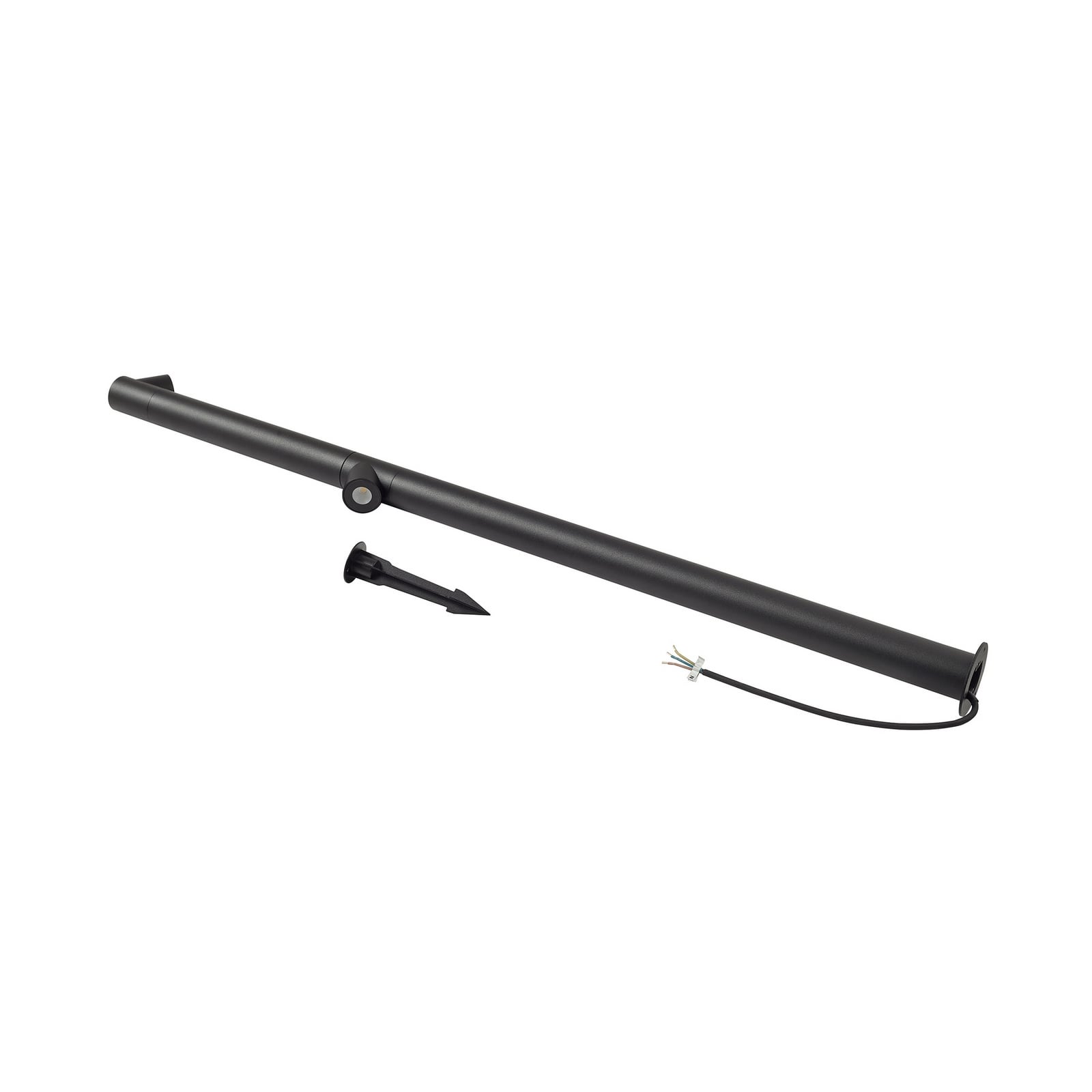 LED sti-lampe Luzian med jordspyd svart 120 cm oversiktsbilde