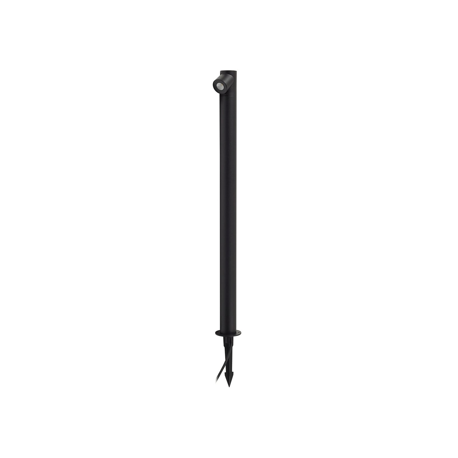 LED sti-lampe Luzian svart montert i hage
