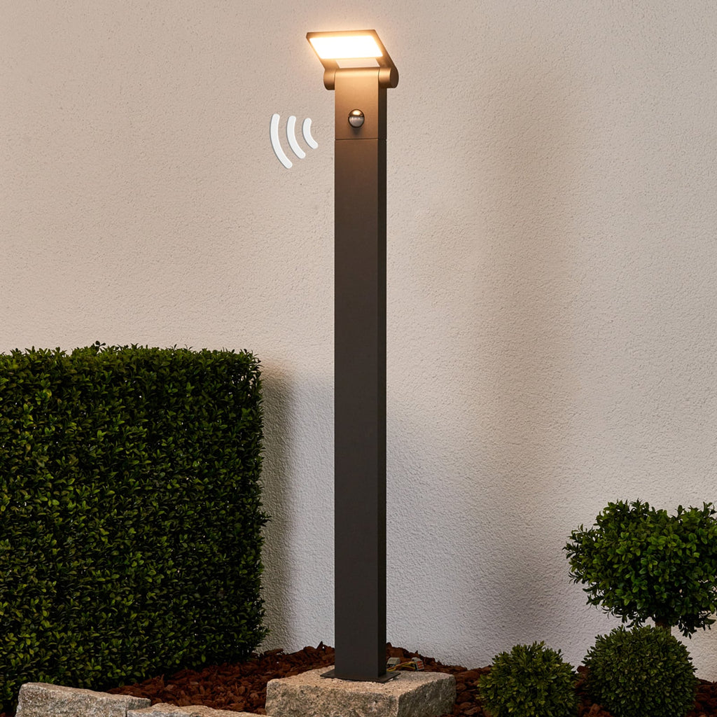 LED sti-lampe Marius med bevegelsessensor grafitt bakside