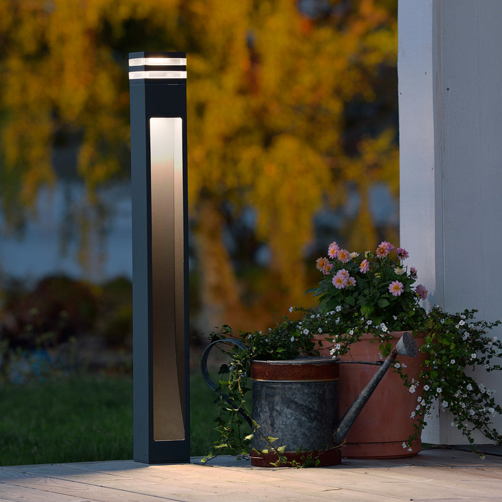 LED sti-lampe Massa antrasitt aluminium 100 cm IP54 bakside