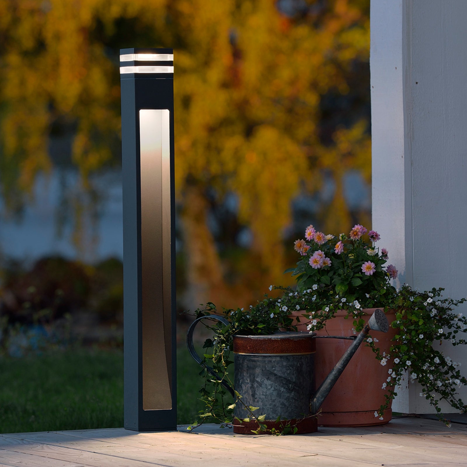 LED sti-lampe Massa antrasitt aluminium 100 cm IP54 bakside