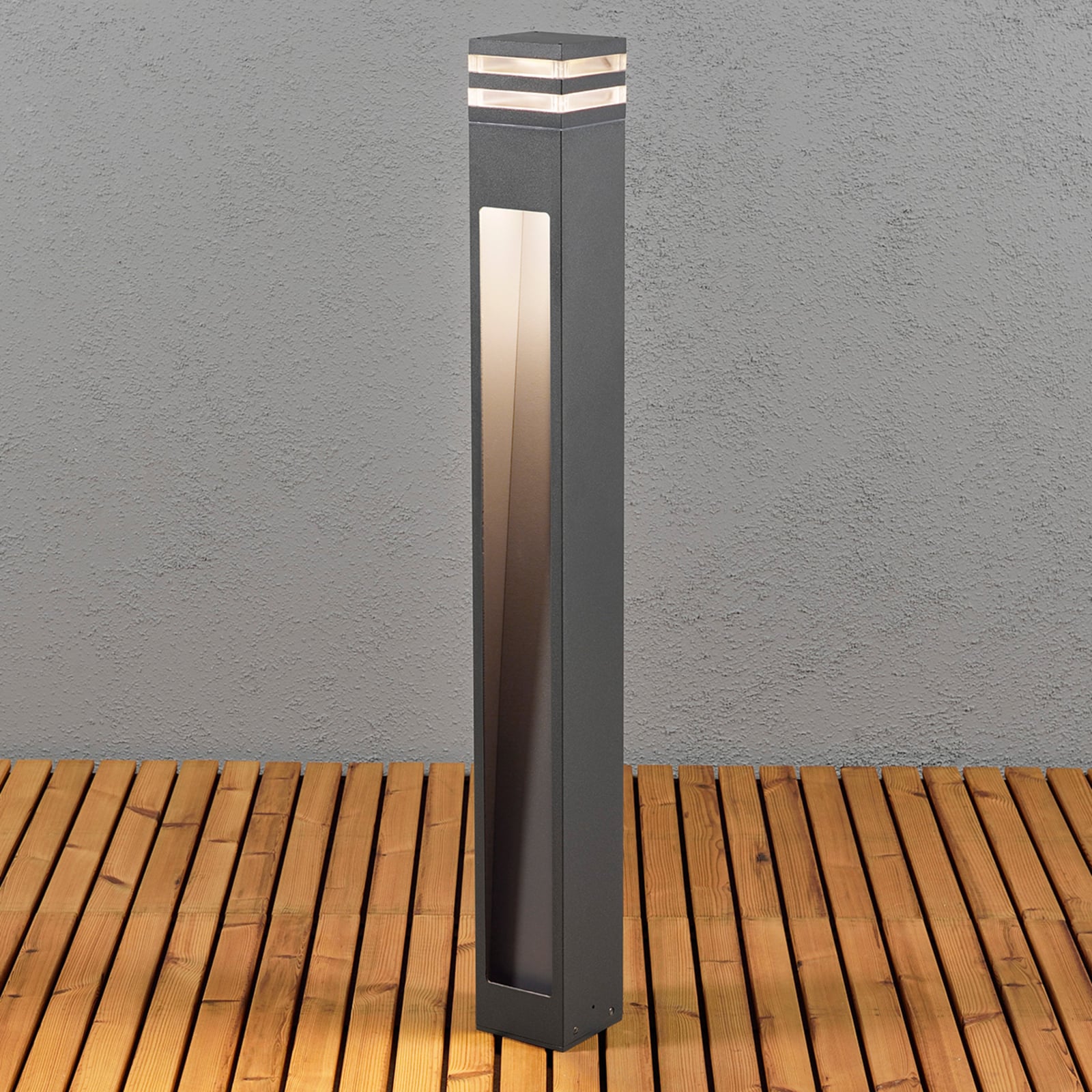 LED sti-lampe Massa antrasitt aluminium 100 cm IP54 forfra