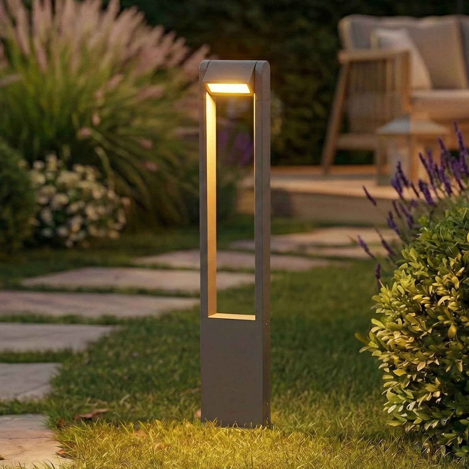 LED sti-lampe Meloni svart svingbar 65 cm IP65 forfra