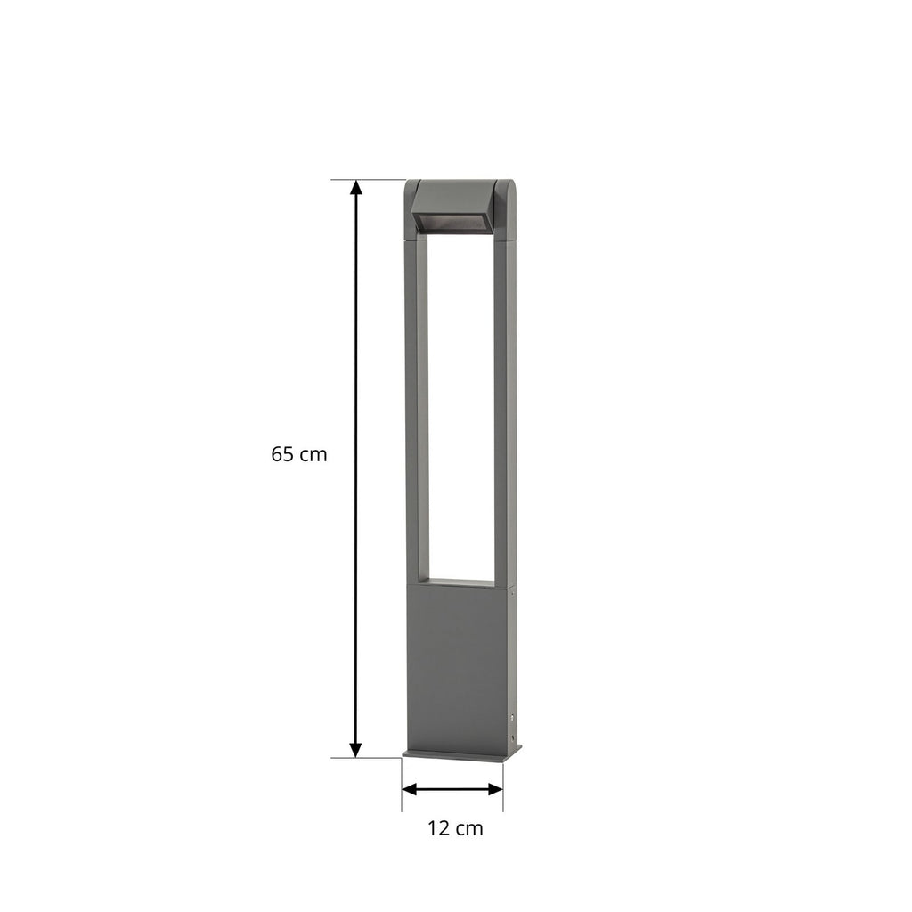 LED sti-lampe Meloni svart svingbar 65 cm IP65 detalj av lampehode