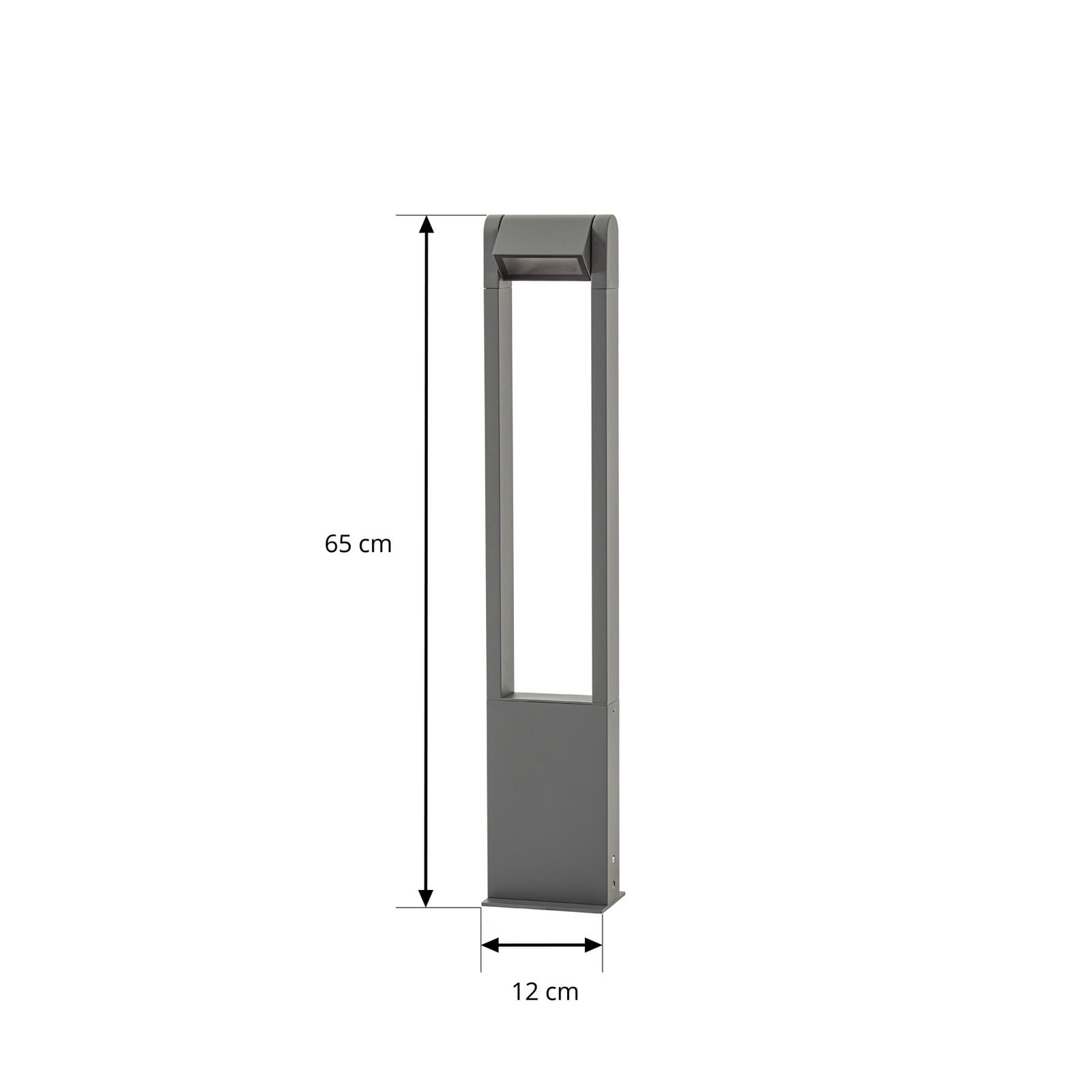 LED sti-lampe Meloni svart svingbar 65 cm IP65 detalj av lampehode