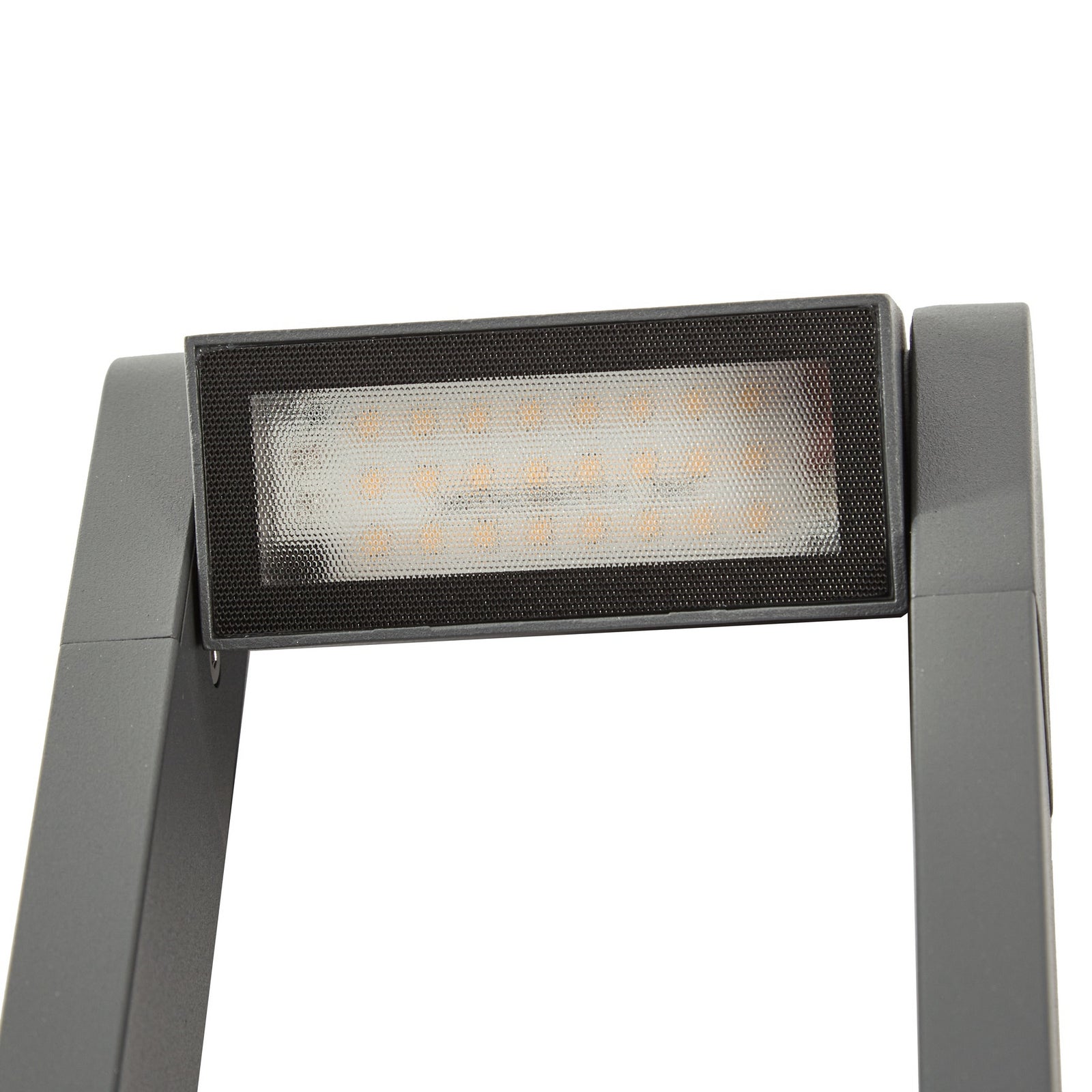 LED sti-lampe Meloni svart svingbar 65 cm IP65 monteringsdetalj