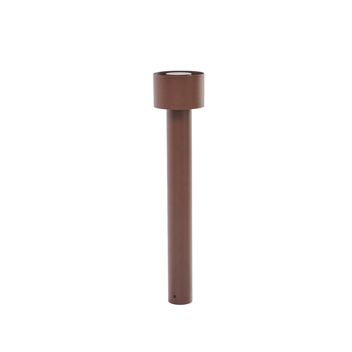 Nærbilde av LED sti-lampe Milten rustfarget aluminium 65 cm IP65