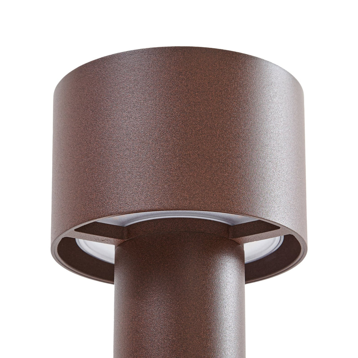 LED sti-lampe Milten rustfarget aluminium 65 cm IP65 sideprofil
